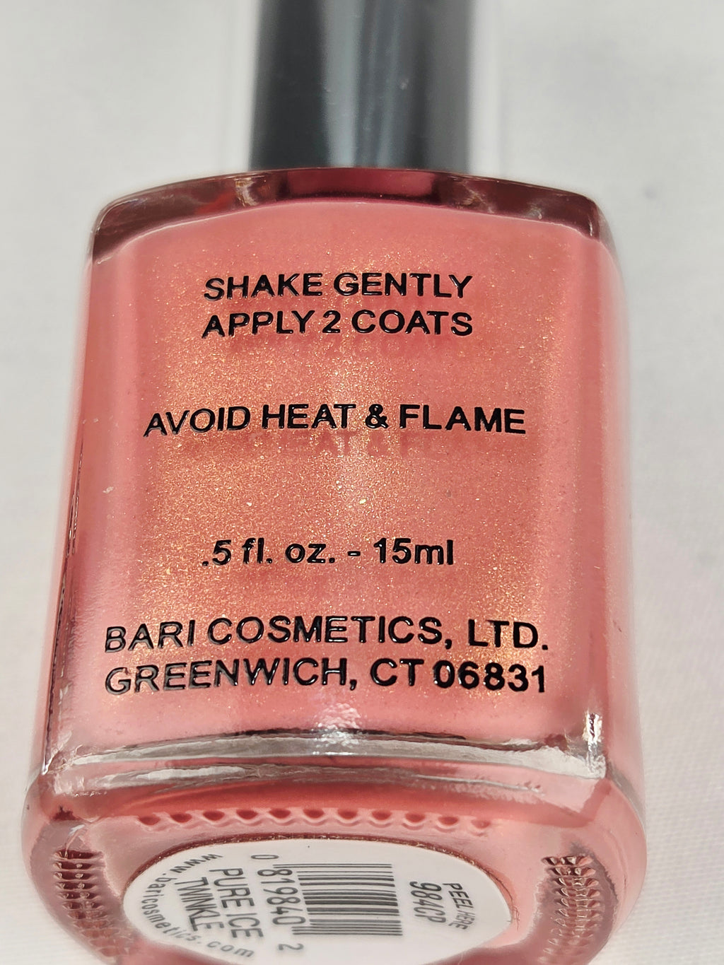Pure Ice Twinkle Nail Polish – Shimmering Peach Coral Pearl Polish 0.5 oz Discontinued