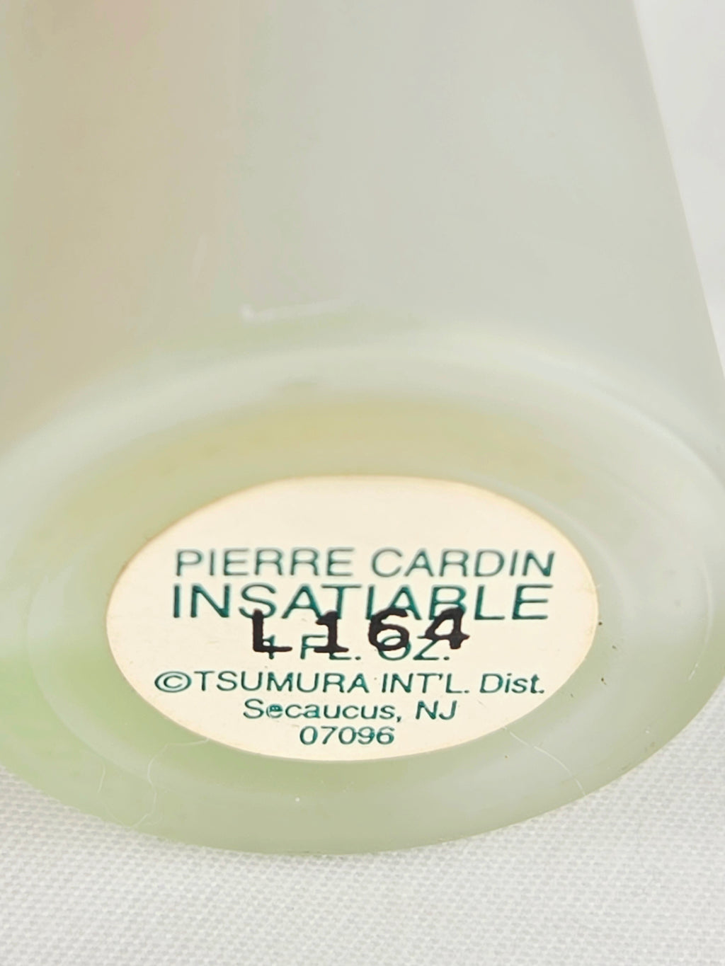 Pierre Cardin Vintage Insatiable Eau de Toilette Frosted Bottle Green Cap Designer Perfume