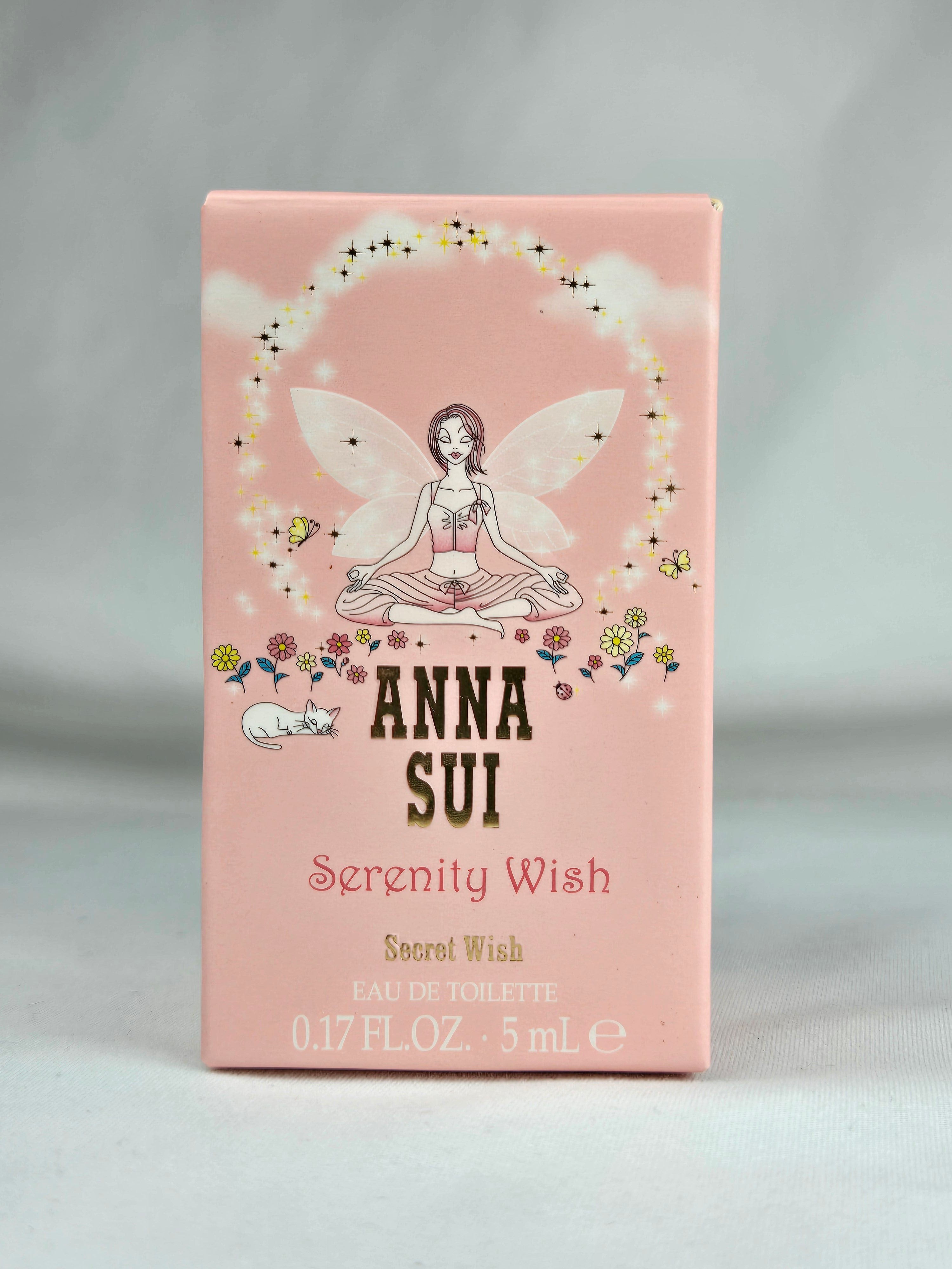 Anna Sui Serenity Wish Secret Wish Eau De Toilette Mini Perfume 0.17 oz 5ml Fairy Bottle
