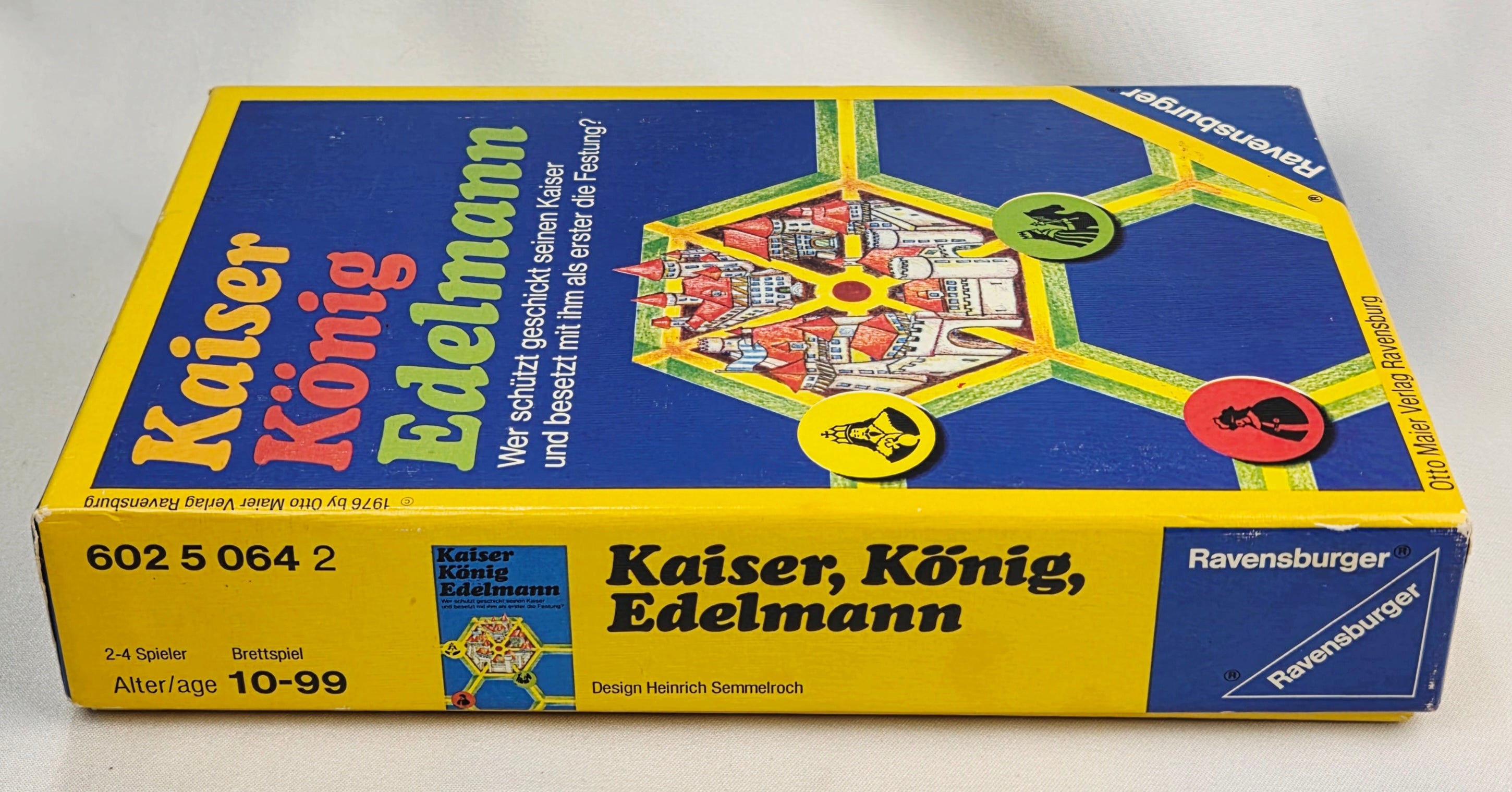 Vintage 1976 Kaiser König Edelmann Board Game by Ravensburger | Complete German Strategy Board Game | Retro Tabletop Collectible