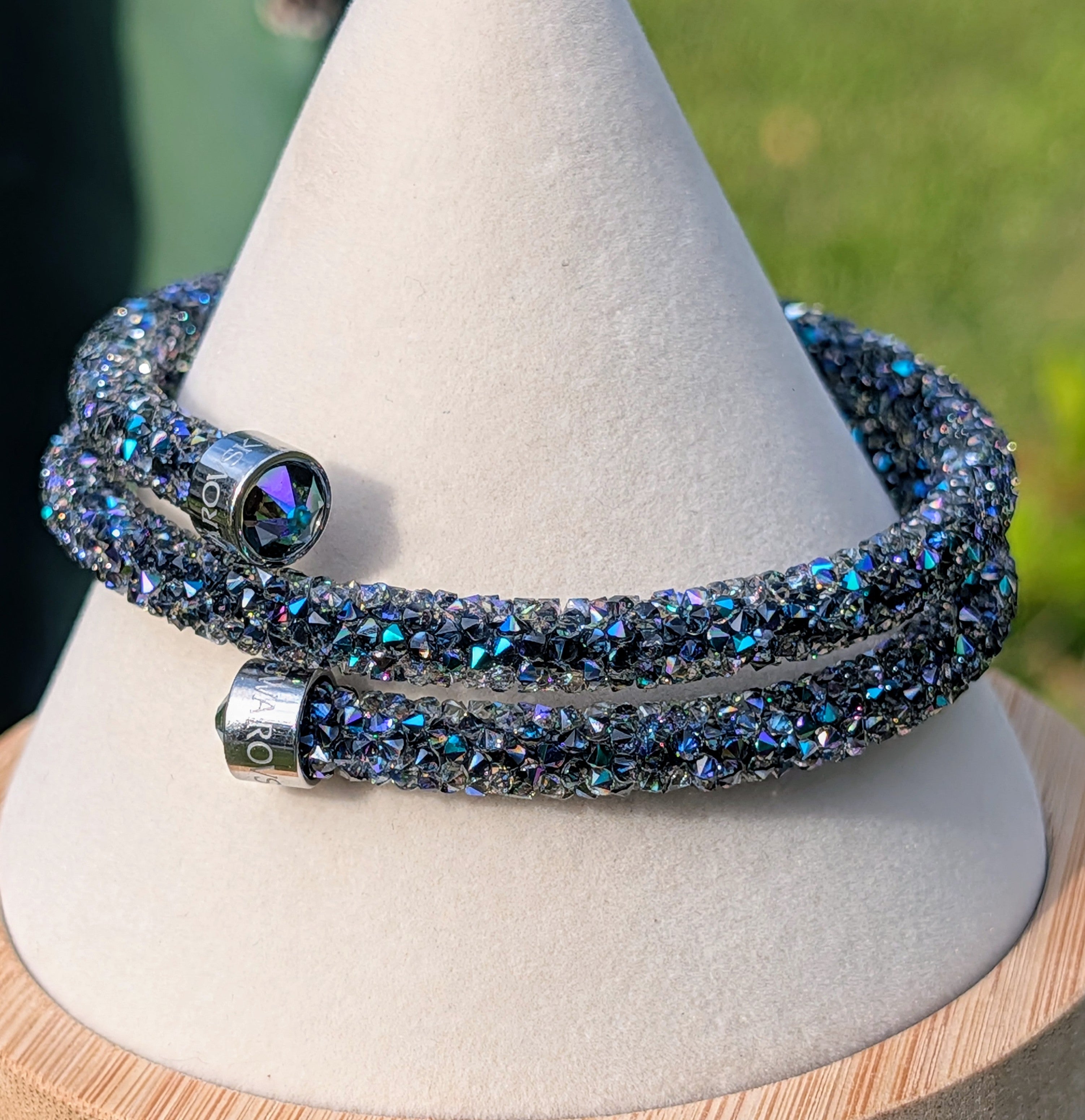 Swarovski Crystaldust Paradise Shine Wrap Bracelet Retired Aurora Crystal Collector Jewelry