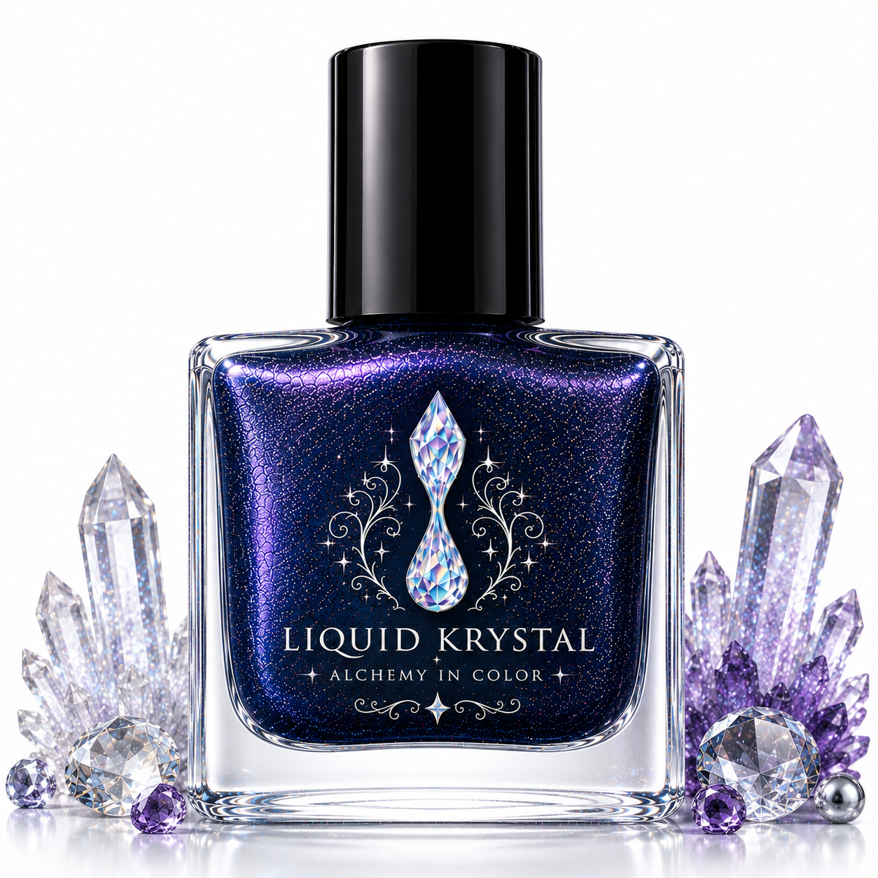 Cosmolite | Blackened Navy Aurora Shimmer Nail Polish | Liquid Krystal Co. - Prototype- NOT FOR SALE - Early 2027 Drop