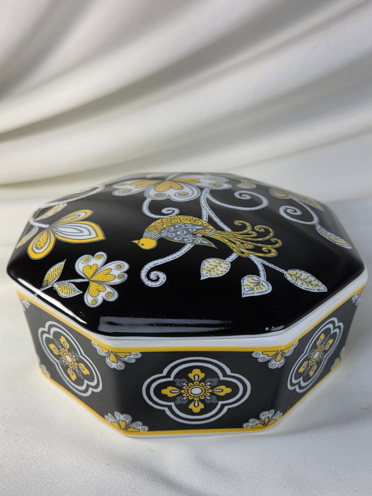 Vera Bradley Yellow Bird Porcelain Trinket Box by Andrea by Sadek