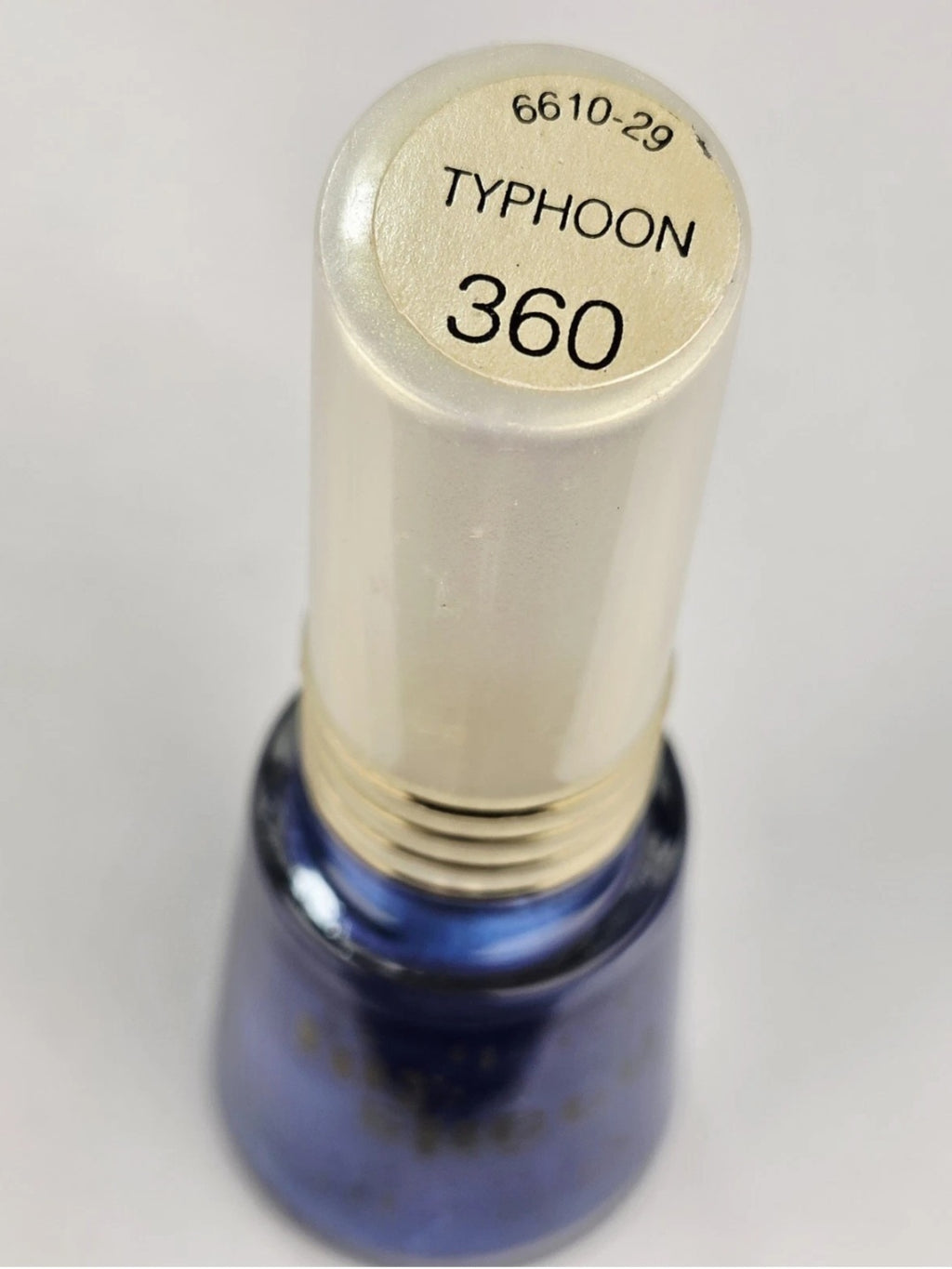 Vintage Revlon Top Speed Typhoon 360 Blue Shimmer Nail Polish Rare Discontinued