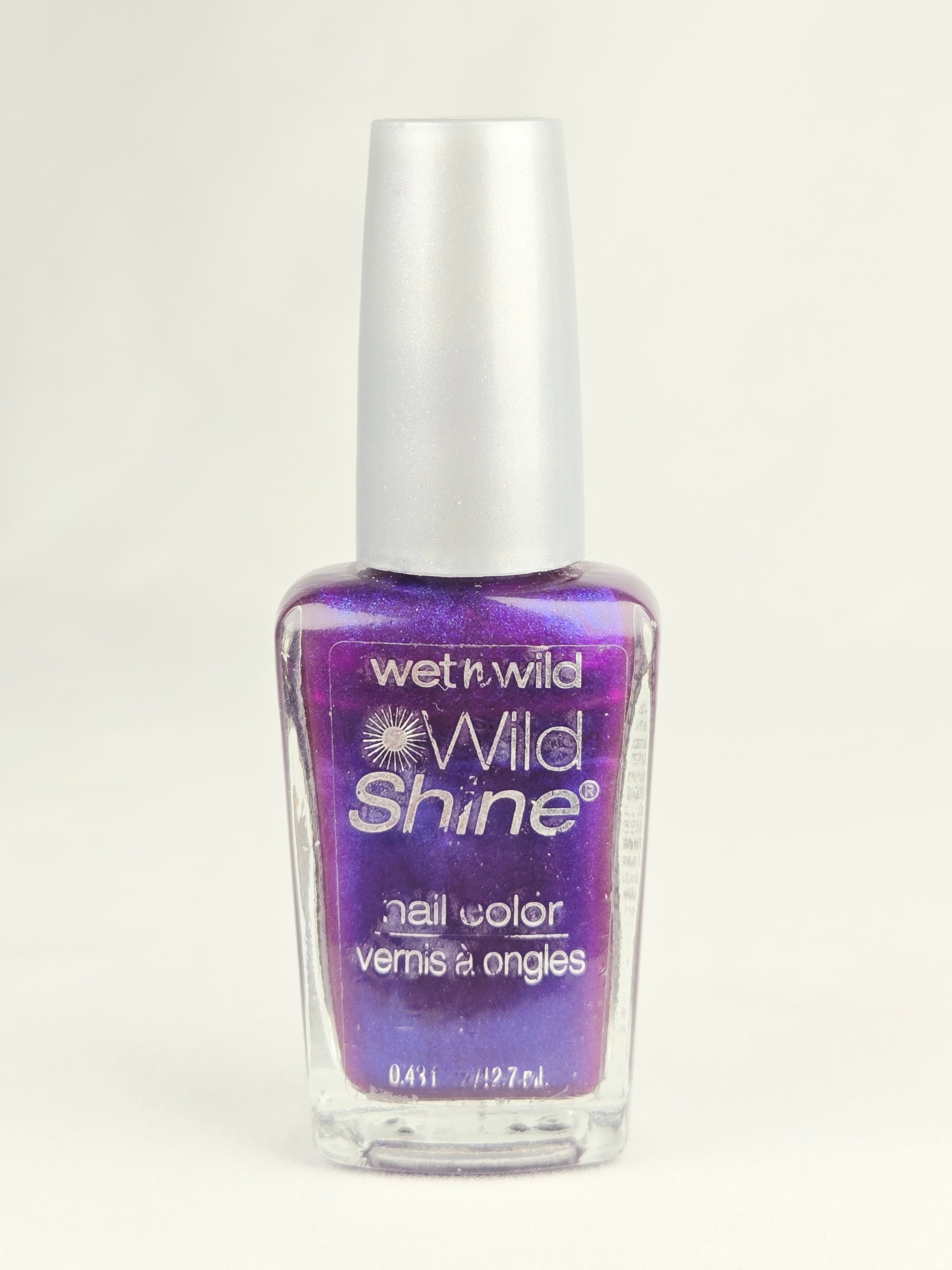 Wet n Wild Wild Shine Nail Polish 417F Eggplant Frost Purple Shimmer Vintage Nail Color