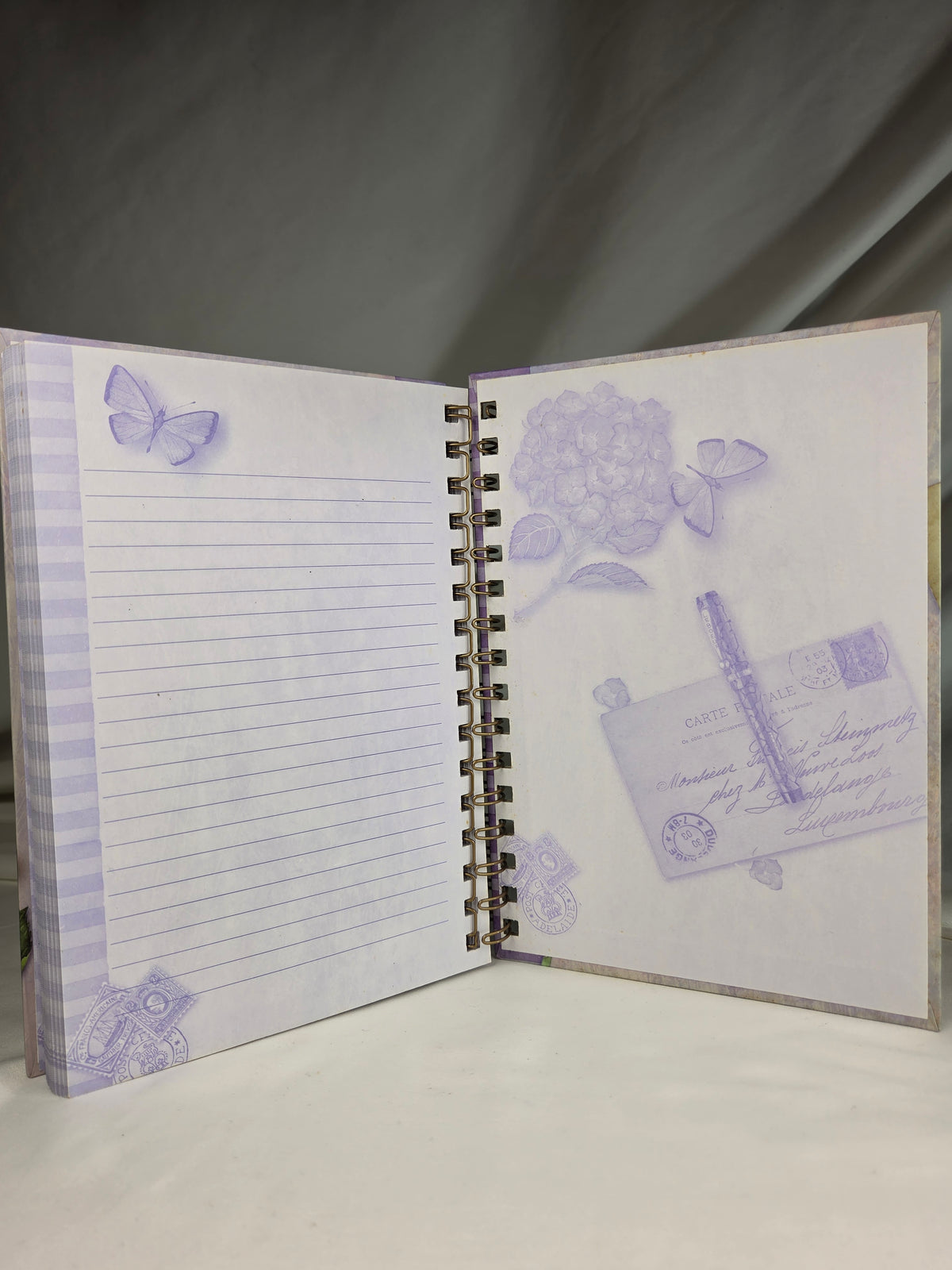 Vintage 2002 C.R. Gibson Hydrangea Garden Spiral Journal – NOS