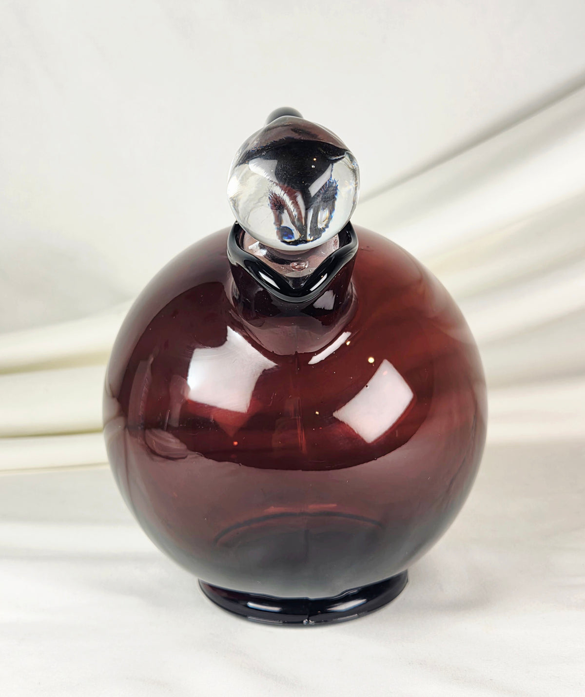 Vintage Cambridge Glass Amethyst Decanter for Farber Bros Krome-Kraft Art Deco Service