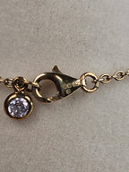 Crislu CC 925 Green Crystal Gold Vermeil Sterling Silver Station Bracelet