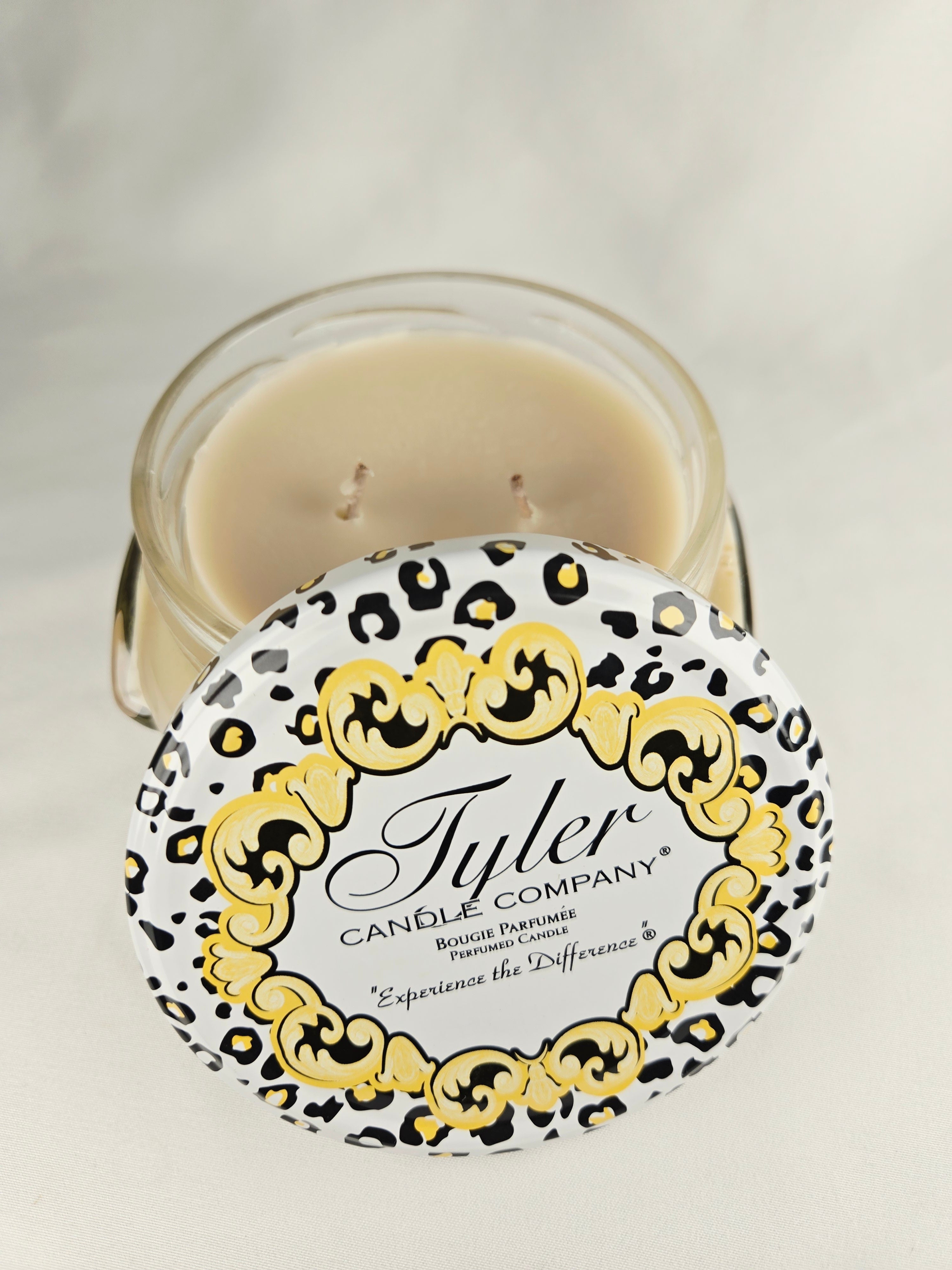Tyler Candle Company “High Maintenance” 11 oz Scented Candle – Leopard Lid Glass Jar Candle