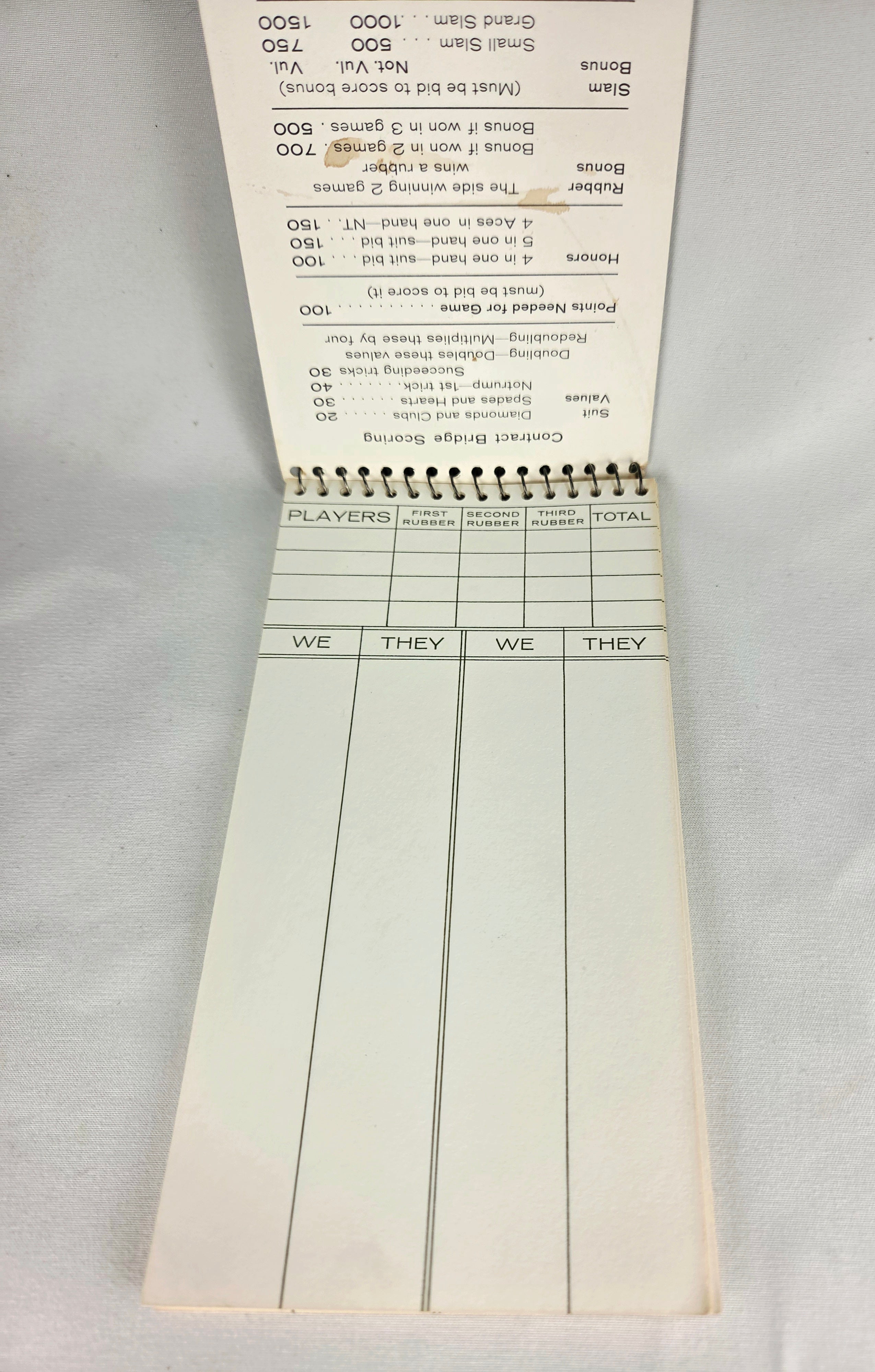 Mid-Century Botanical Bridge Score Pad
Vintage Hallmark Contract Bridge Scoring Notebook