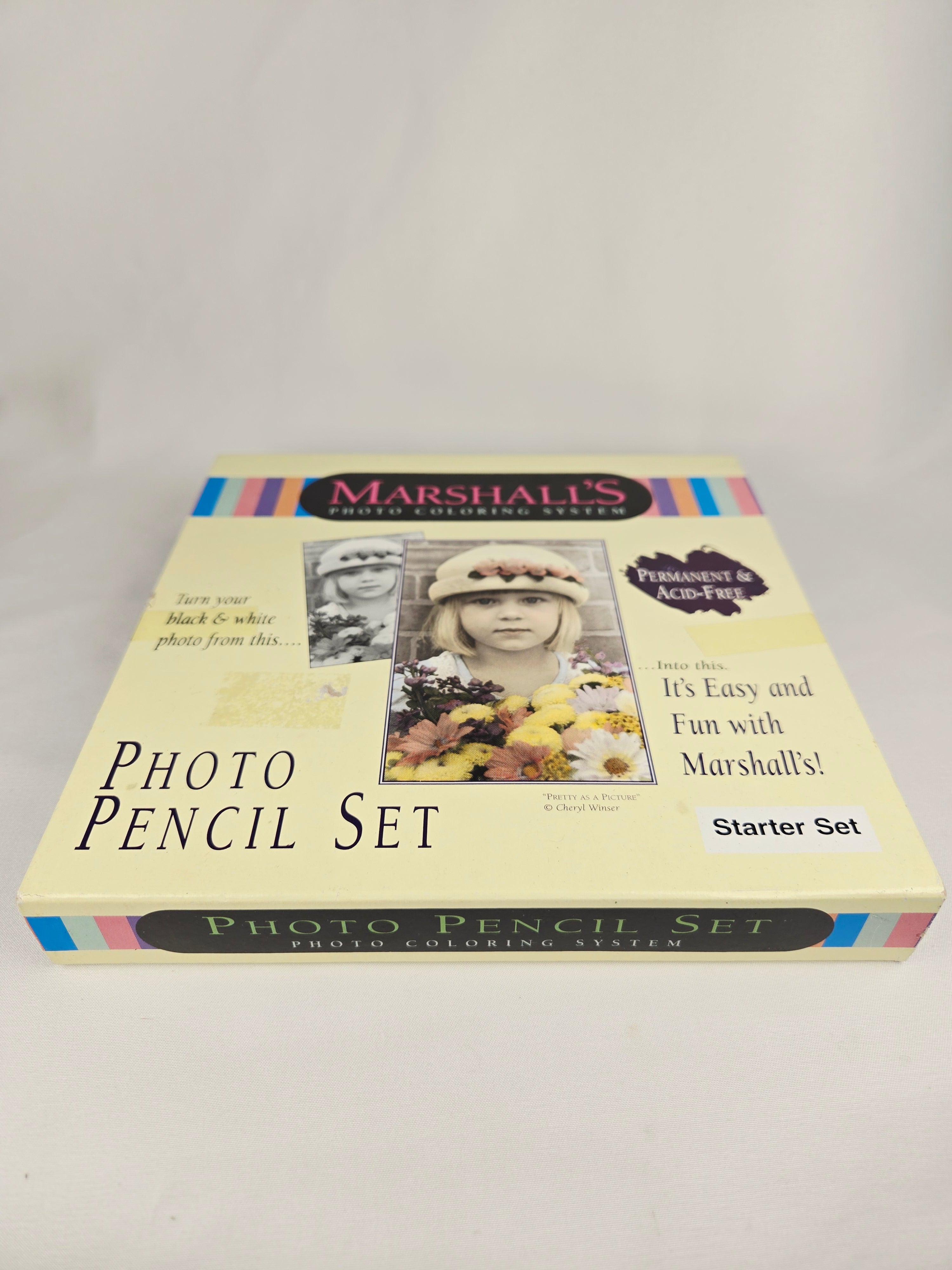 Marshall’s Photo Coloring System Starter Set – Vintage Photo Pencil Set Black & White Colorizing Kit