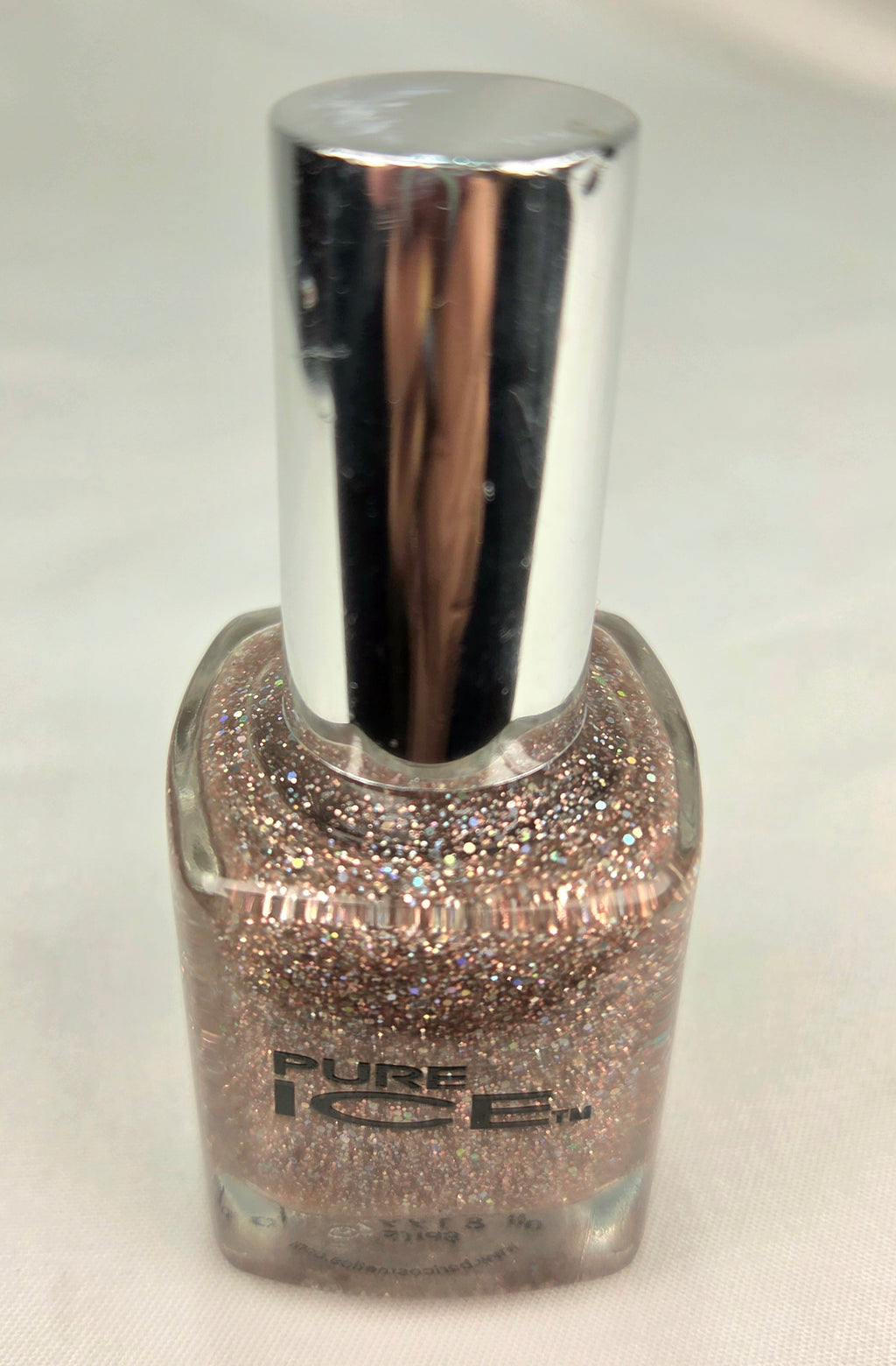 Pure Ice Spitfire 991CP Glitter Nail Polish | Rose Gold Holographic Sparkle | Discontinued Shade