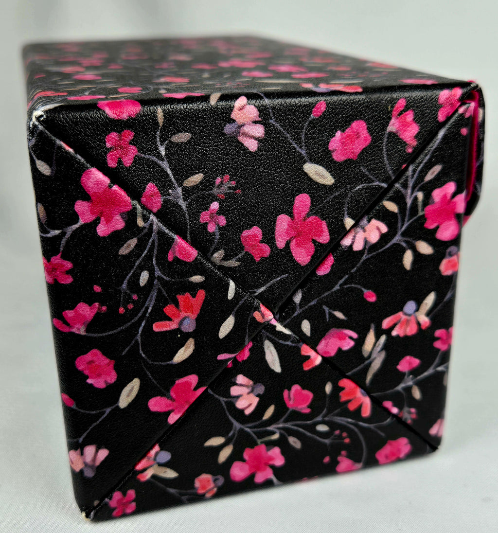 Zigi + Marais Floral Hard Shell Eyeglass Case | Holds 4 Pairs | Hot Pink Velvet Interior