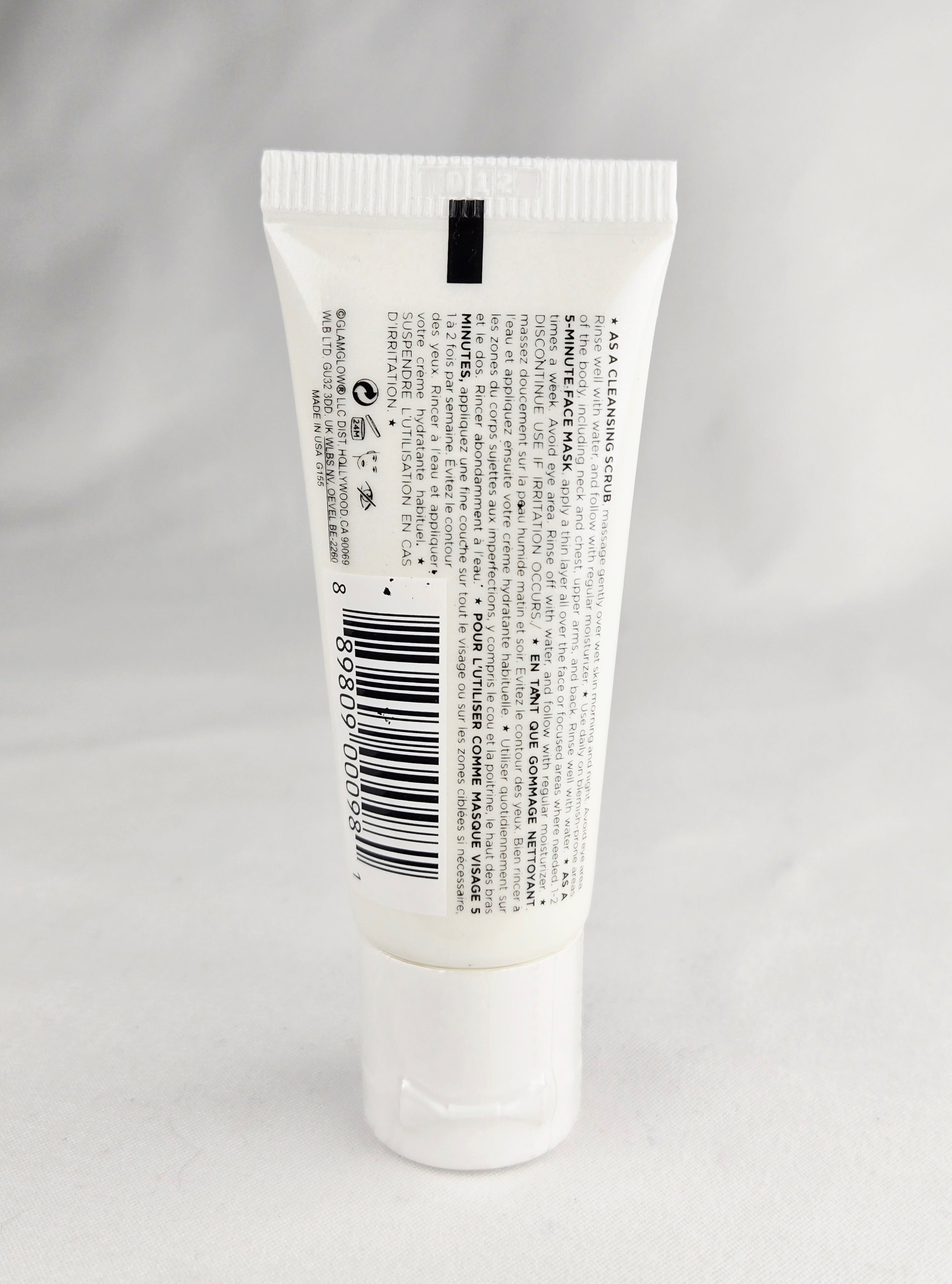 GLAMGLOW SUPERSMOOTH™ Blemish Clearing 5-Minute Mask to Scrub 0.5 oz — Travel Size Clarifying Exfoliating Treatment