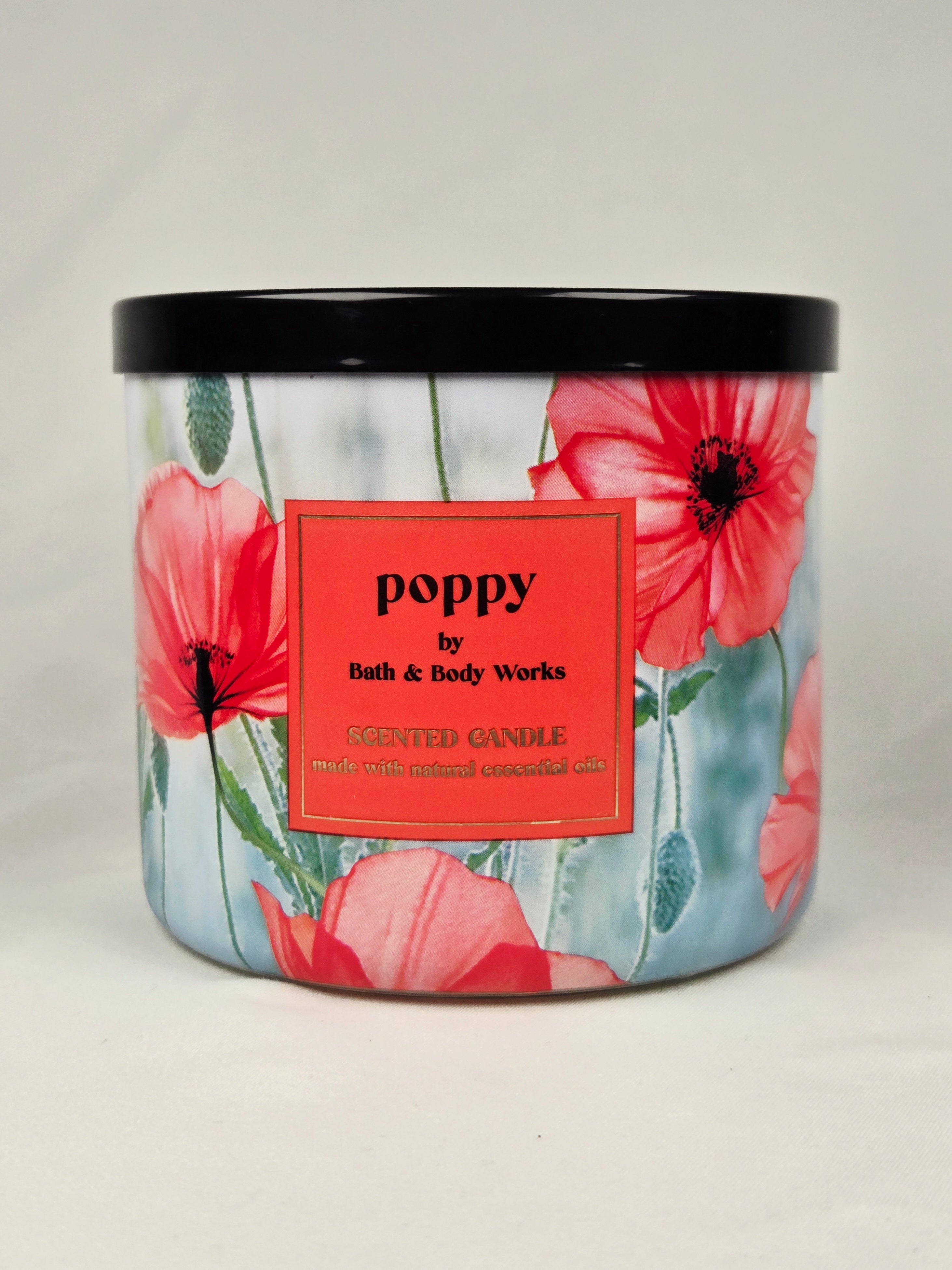 Bath & Body Works Poppy Scented Candle | 3 Wick | Floral Spring Poppy Design