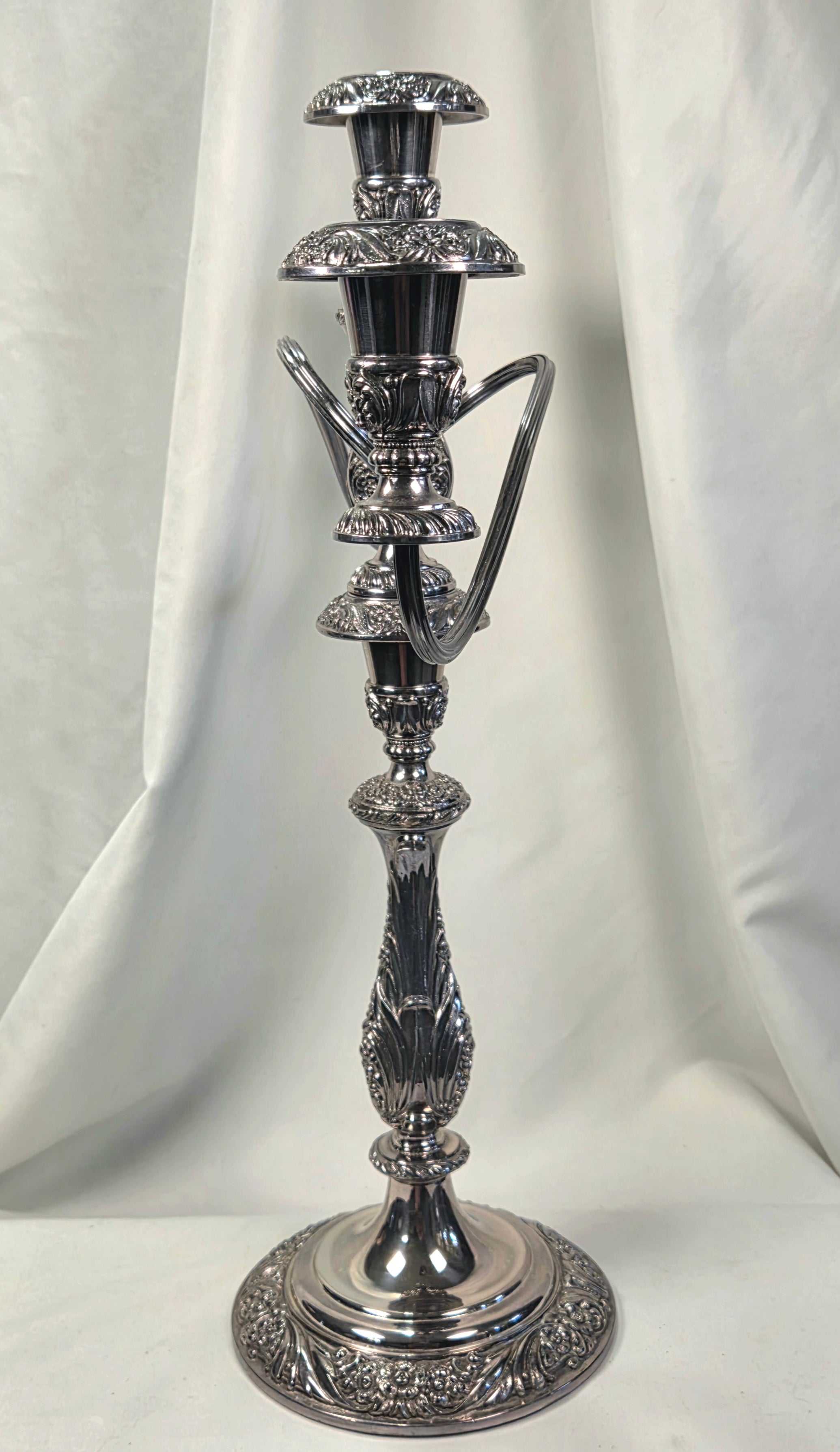 1847 Rogers Bros Silverplate 3-Arm Candelabra – Ornate Vintage Table Centerpiece