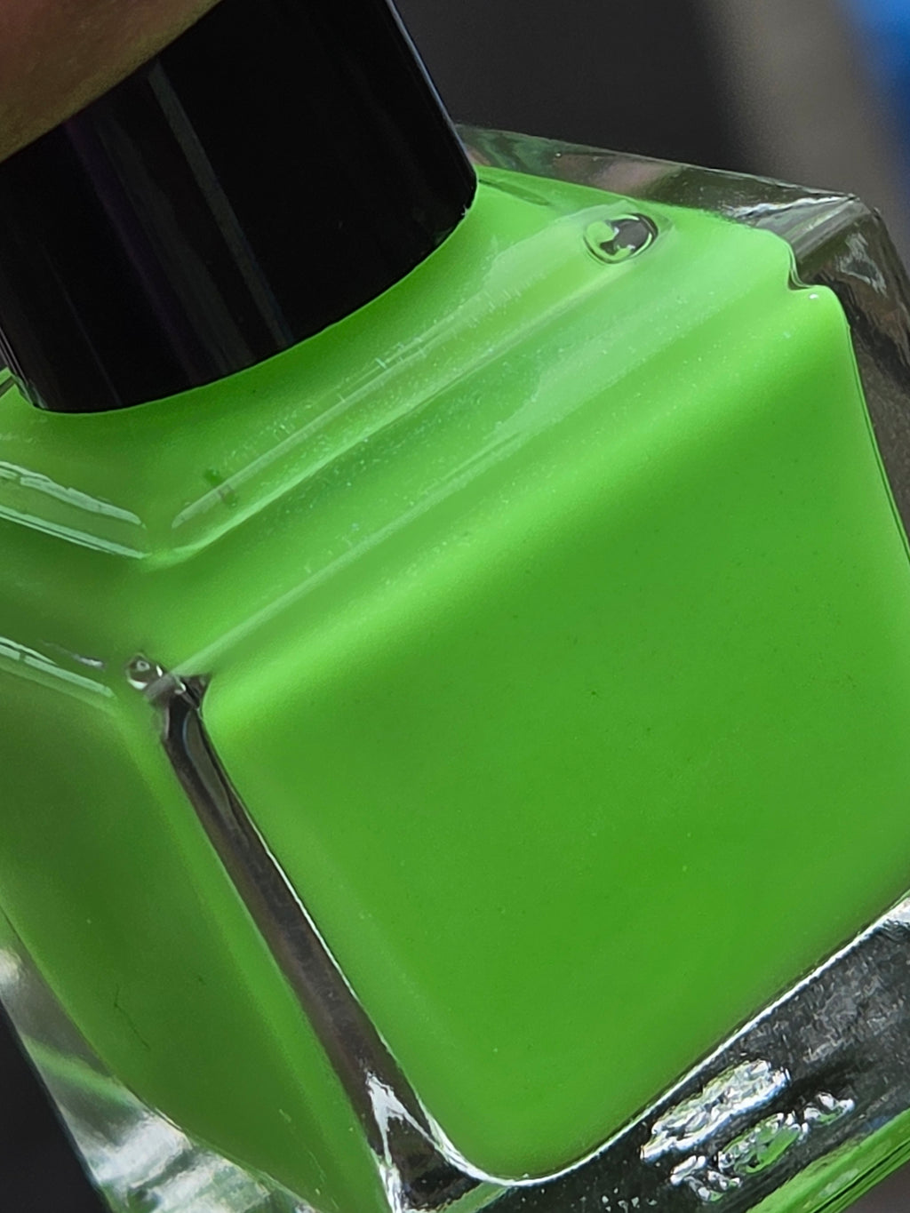 Pistachio Limelight - Neon Pistachio Green Diamond Shimmer UV Blacklight Reactive Nail Polish | Liquid Krystal Co. Handmade Indie Lacquer