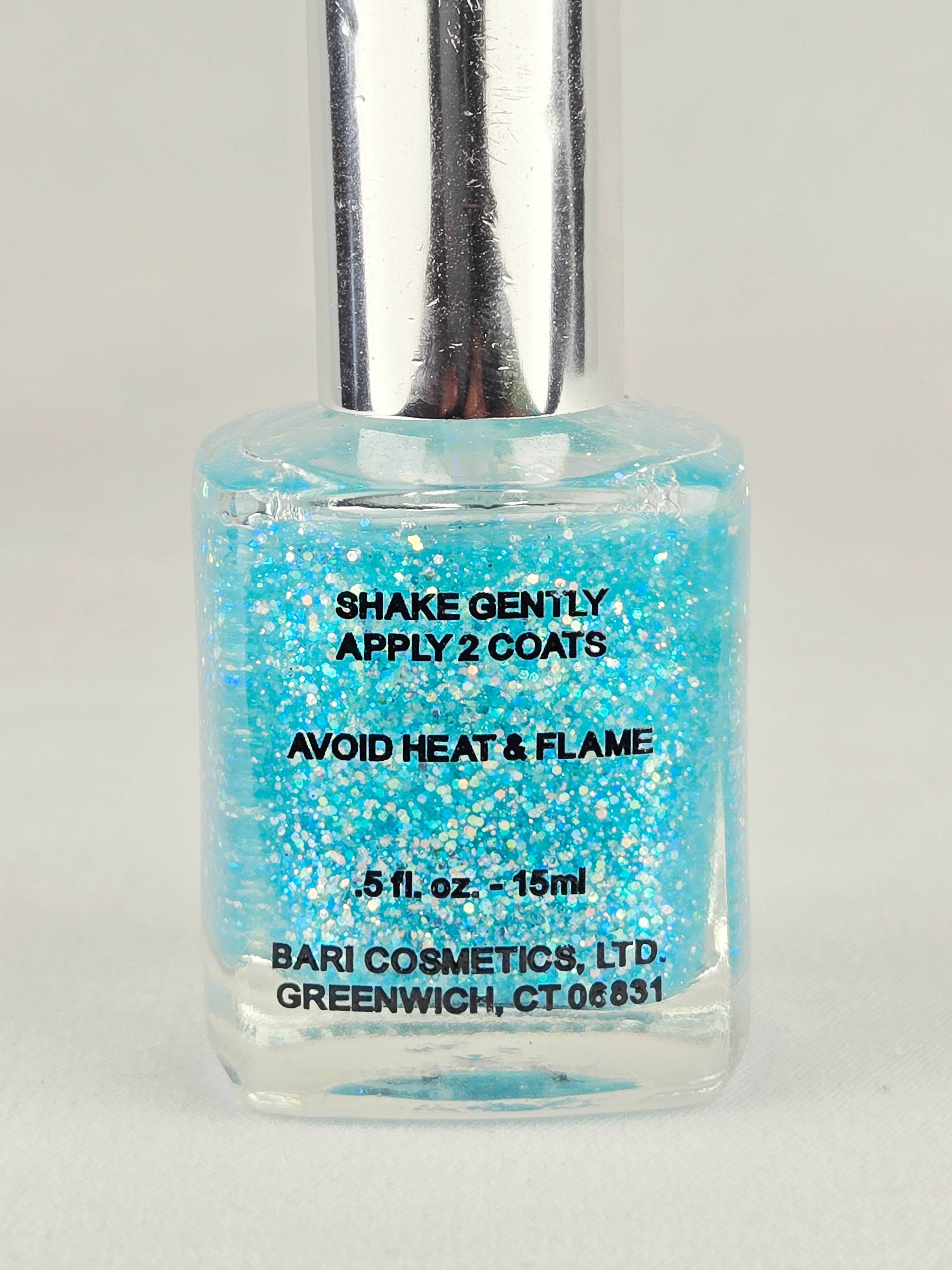 Pure Ice “Once Again!” Glitter Nail Polish – Aqua Blue Sparkle Y2K Shade 306CP