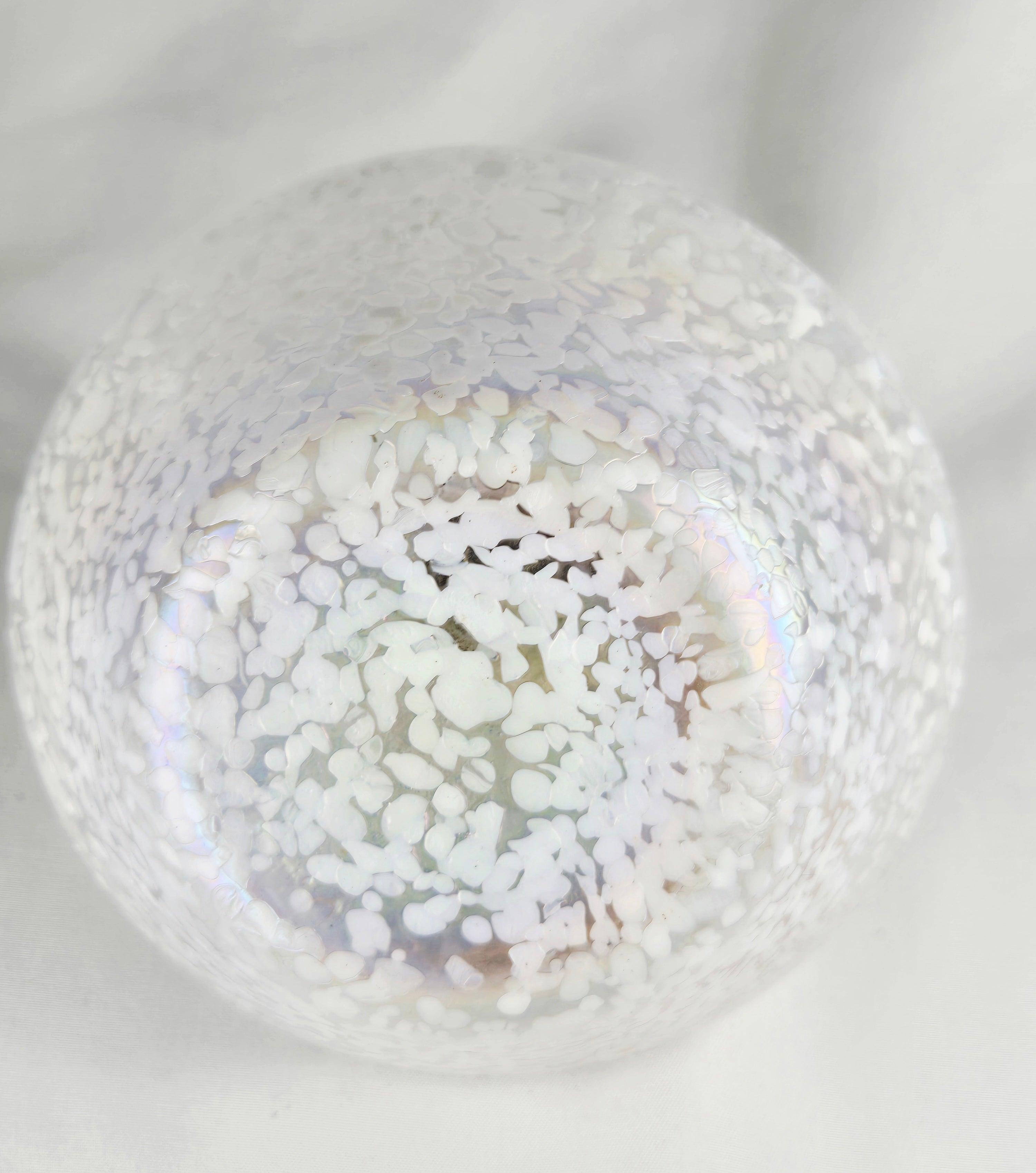 Iridescent Mosaic Glass Oil Lamp w/ Cap | Handblown Look | Cozy Hearth & Home Décor