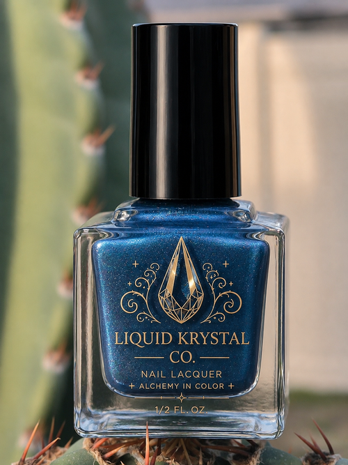 Astratide – Metallic Blue Nail Polish | Celestial Shimmer | Handmade Indie Nail Lacquer | Liquid Krystal Co.