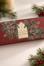 La Florentina Pine & Berry Hand Soap Set – Made in Italy Holiday Botanical Gift Set (3 Bars, 12 oz Total)