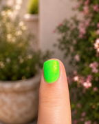 Ectophoria- Neon Radioactive Green Gold Shimmer Glow In The Dark Blacklight Reactive Indie Lacquer Handmade Indie Nail Polish