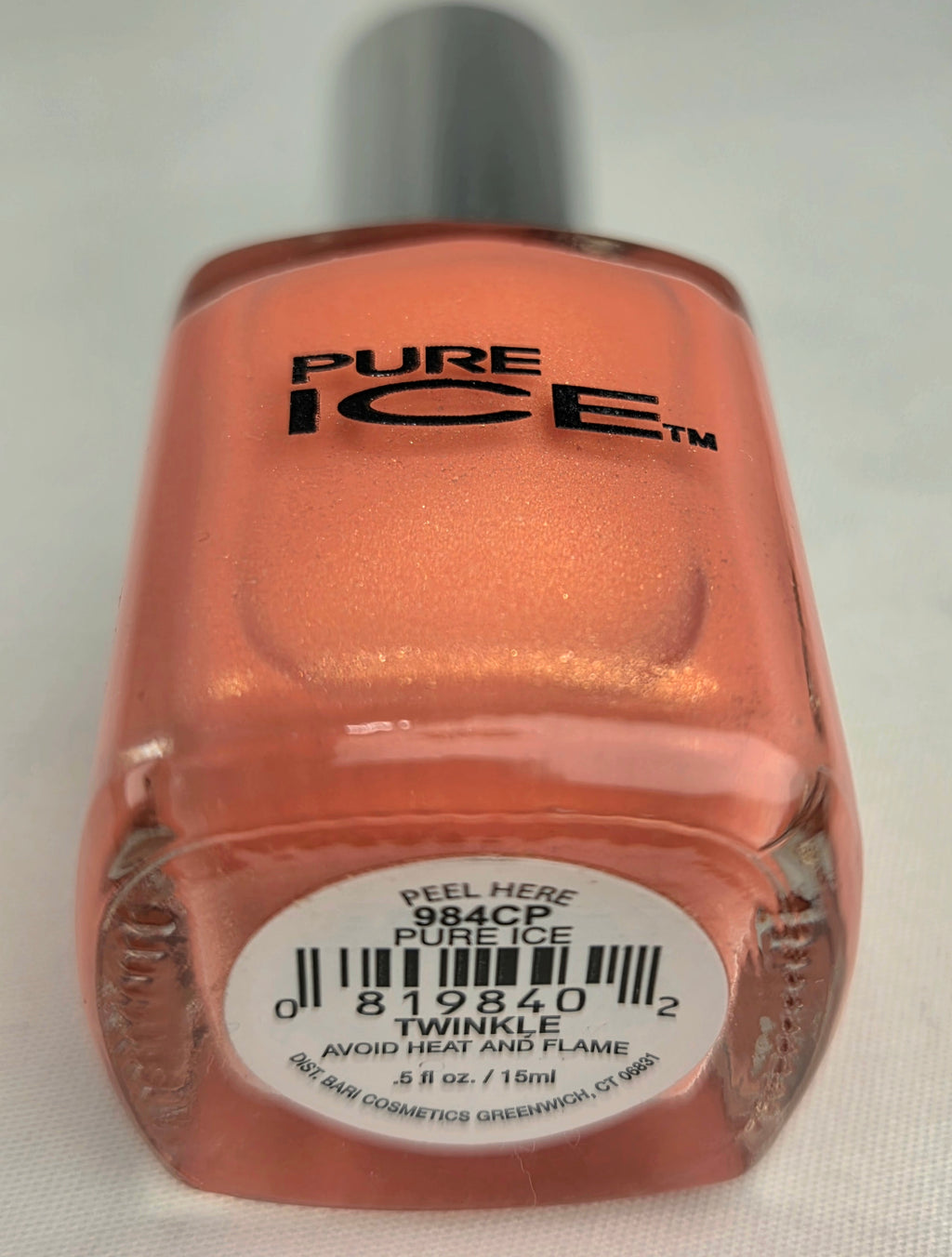 Pure Ice Twinkle Nail Polish – Shimmering Peach Coral Pearl Polish 0.5 oz Discontinued