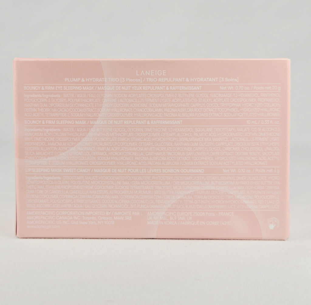 Laneige Plump & Hydrate Skincare Trio – Lip Sleeping Mask Set | K-Beauty Hydration Minis