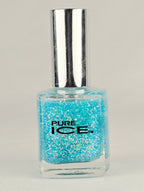 Pure Ice “Once Again!” Glitter Nail Polish – Aqua Blue Sparkle Y2K Shade 306CP