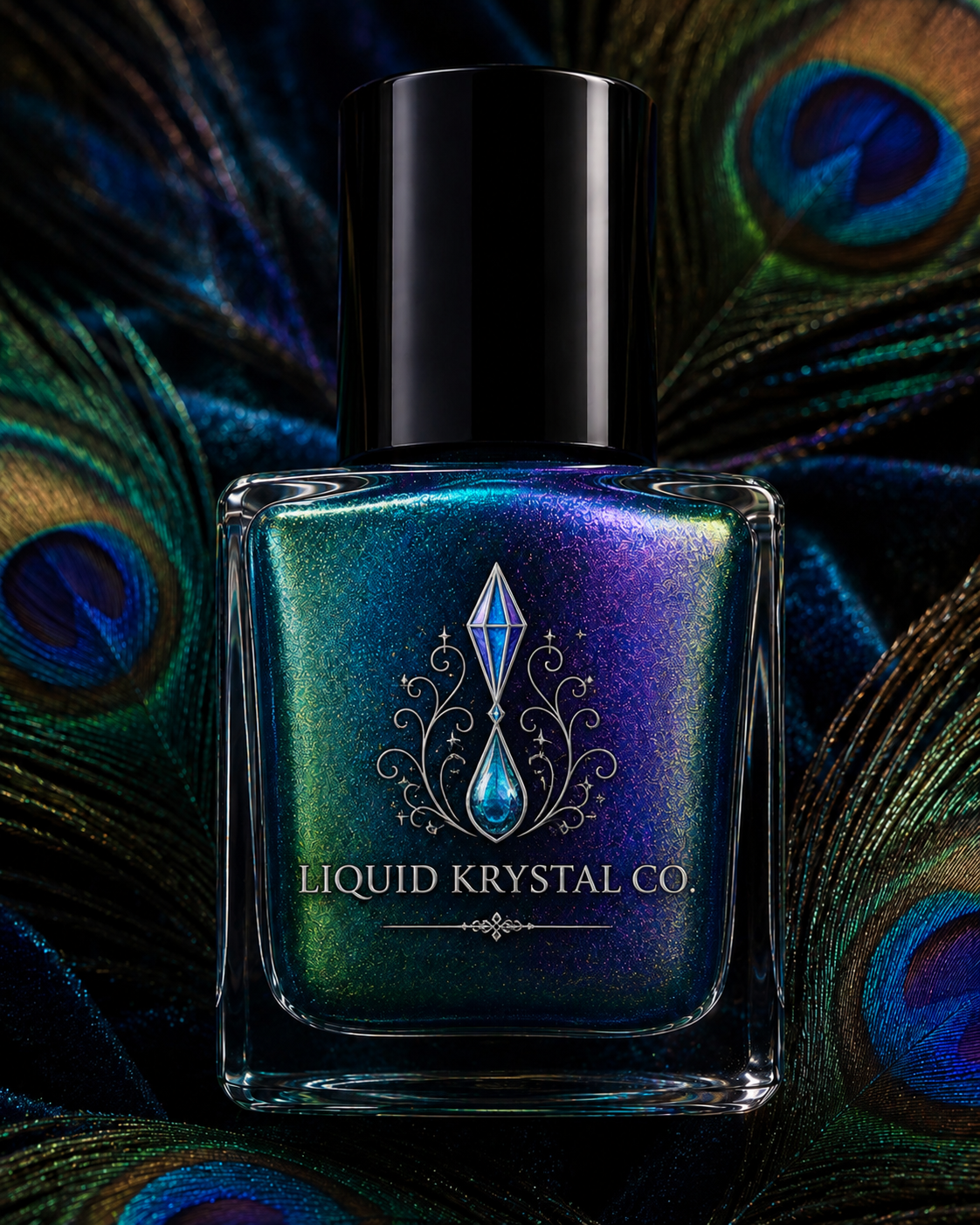 Prismatic Peacock |  NOT FOR SALE  -  Jewel-Toned Multishimmer Nail Lacquer | Liquid Krystal Co. - Prototype - 2027 Drop