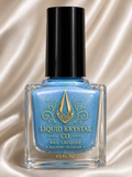 SKYLUME Icy Sky Blue Frost Shimmer Nail Polish | Liquid Krystal Co.