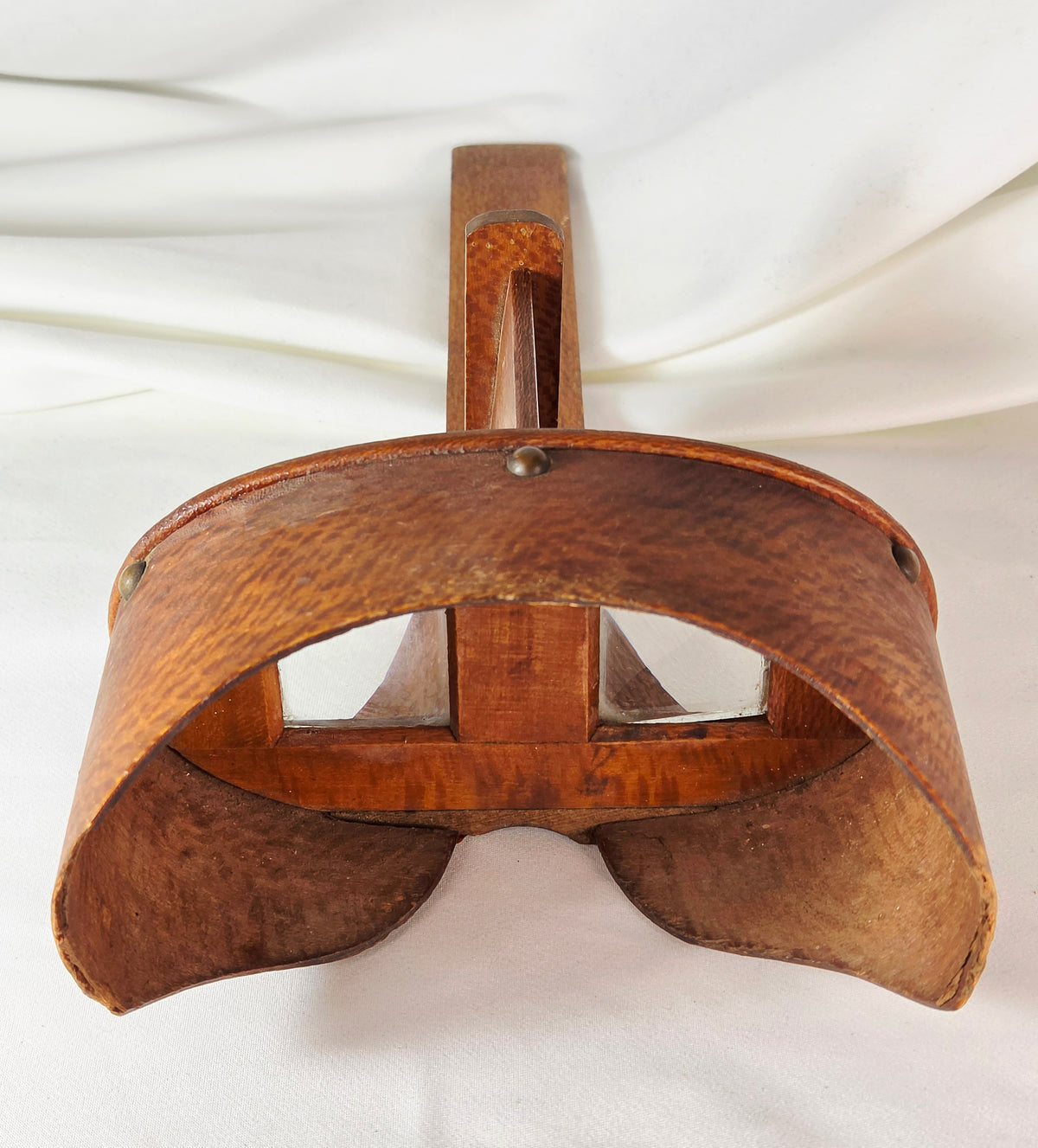Antique Wooden Stereoscope Viewer Handheld Photo Card Viewer Vintage Optical Collectible