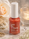Love My Nails Cinderella 1515 Glitter Nail Polish Orange Holographic Vintage Collectible