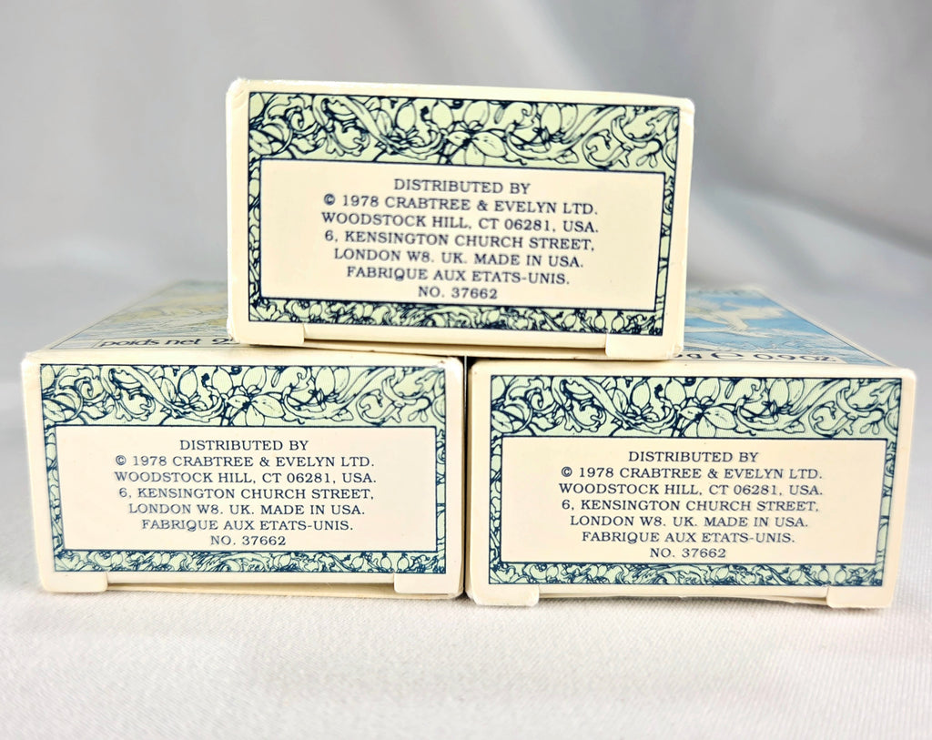 Vintage Crabtree & Evelyn Sea Shell Soap Collection | Jojoba Oil Guest Soaps & Bath Bars | 5 Piece Coastal Bath Set 1978