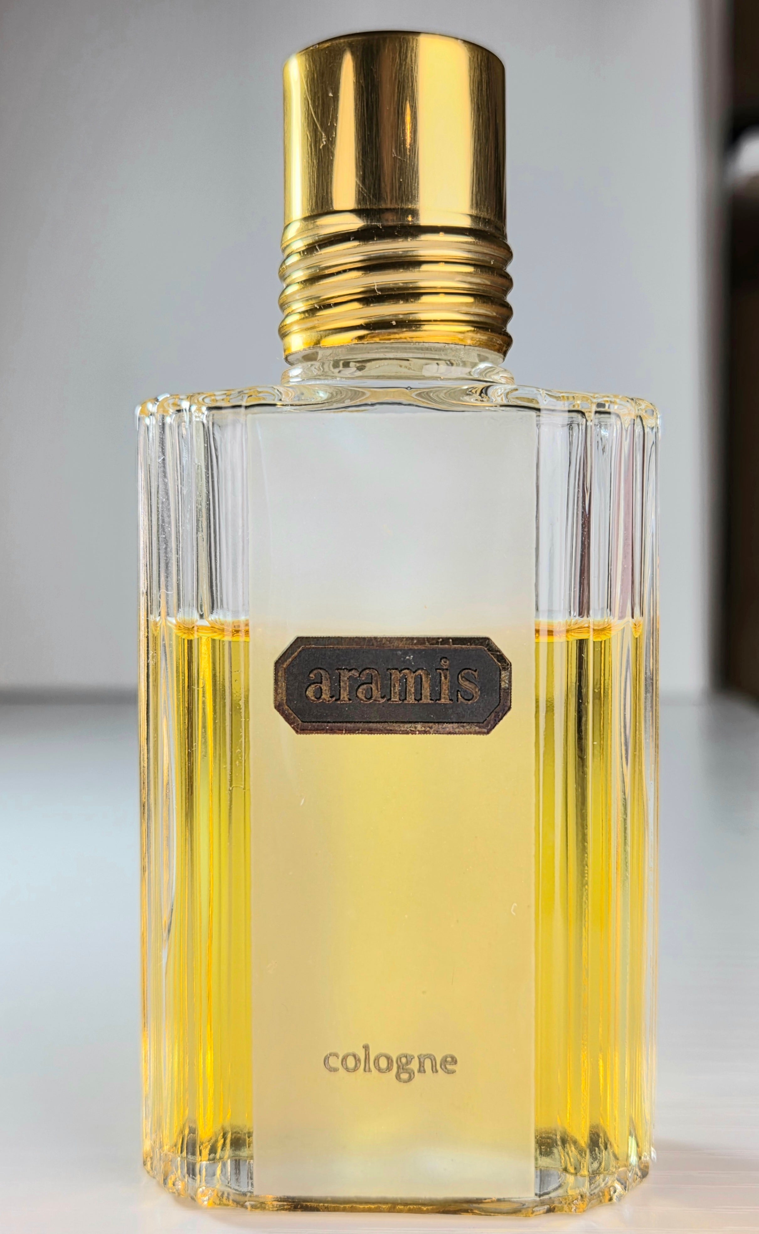 Vintage Aramis Cologne 1.7 oz (50 mL) | Rare Frosted Ribbed Bottle | Made in USA | Collectible Men's Fragrance