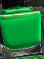 Ectophoria- Neon Radioactive Green Gold Shimmer Glow In The Dark Blacklight Reactive Indie Lacquer Handmade Indie Nail Polish