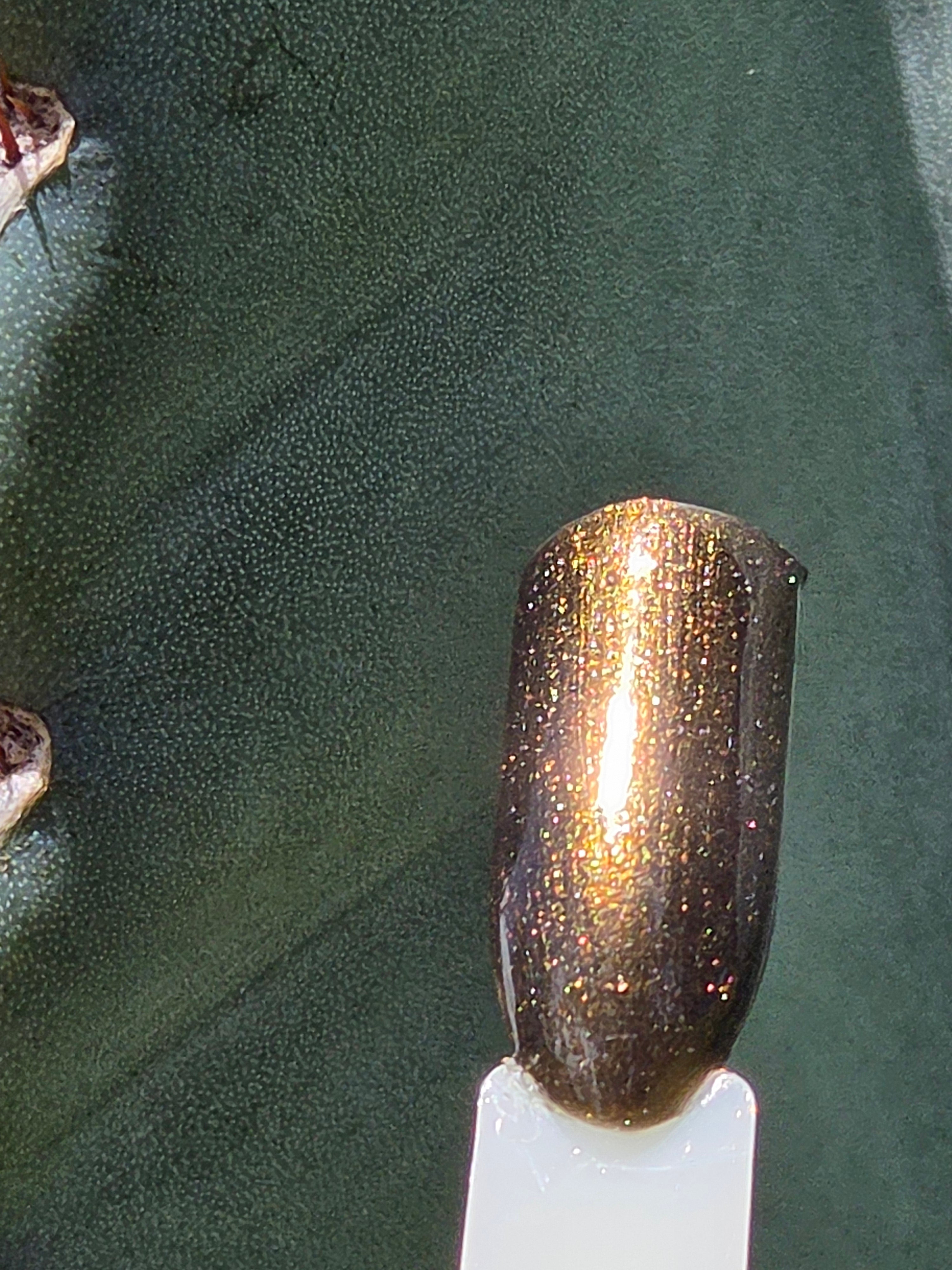 Liquid Krystal Co. Gilded Raven Prototype Nail Lacquer | Black Crelly with Antique Gold Shimmer | One-of-a-Kind Handmade Indie Polish
