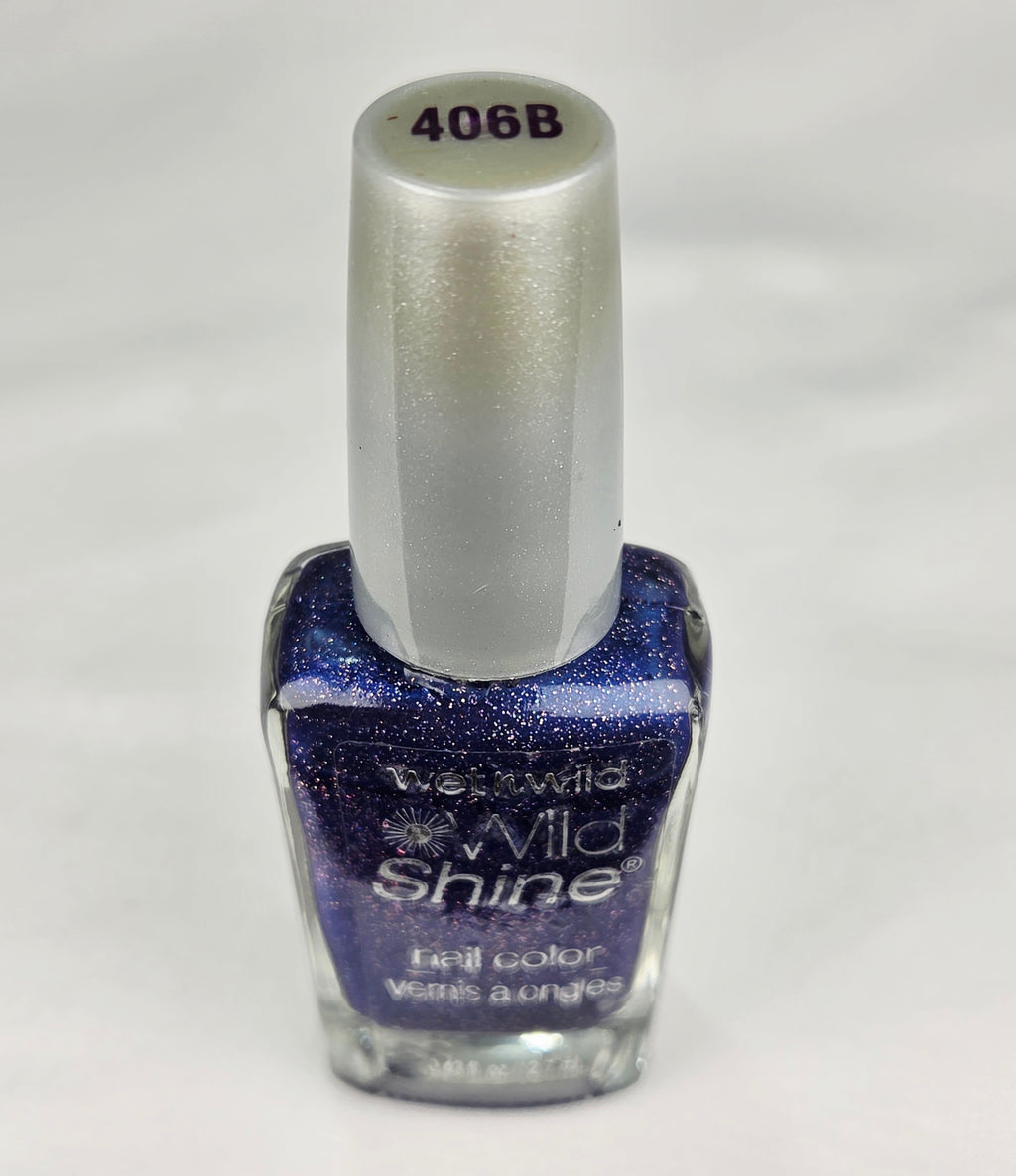 Wet n Wild Wild Shine Wild Orchid Vintage Purple Blue Shimmer Nail Polish Rare Collectible