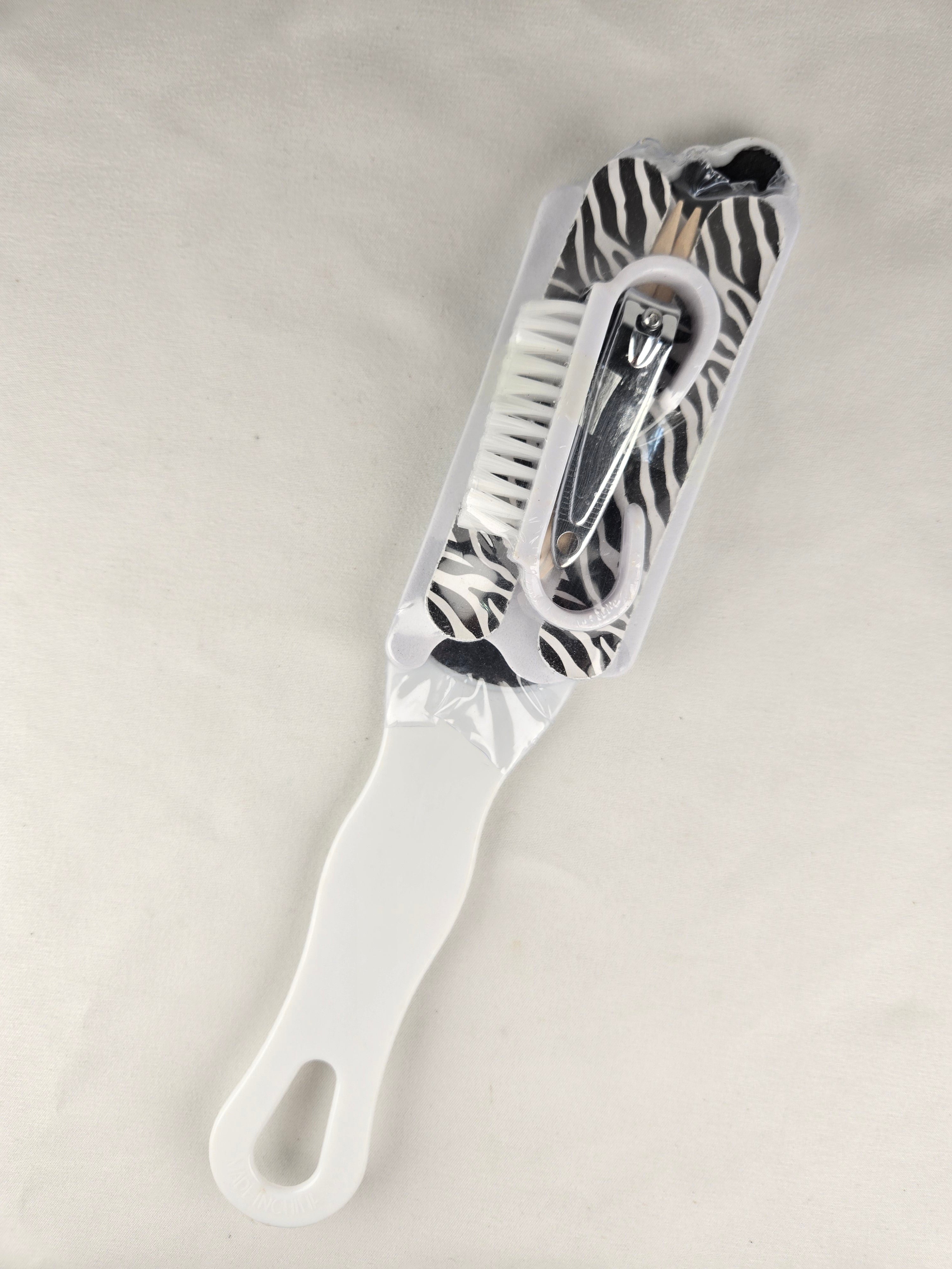 🎁 Present Pile Add-On | $25+ Order                      Zebra Print Pedicure Kit – Nail Care Tool Set
