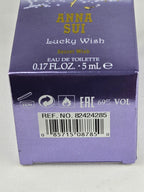 Anna Sui Lucky Wish Secret Wish Eau De Toilette Mini Perfume 0.17 oz 5ml Fairy Bottle