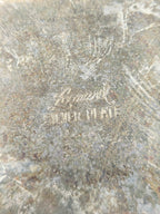 Leonard Silver Plate Lotus Candle Holder Centerpiece | Vintage Triple Arm Candelabra Bowl