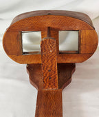 Antique Wooden Stereoscope Viewer Handheld Photo Card Viewer Vintage Optical Collectible