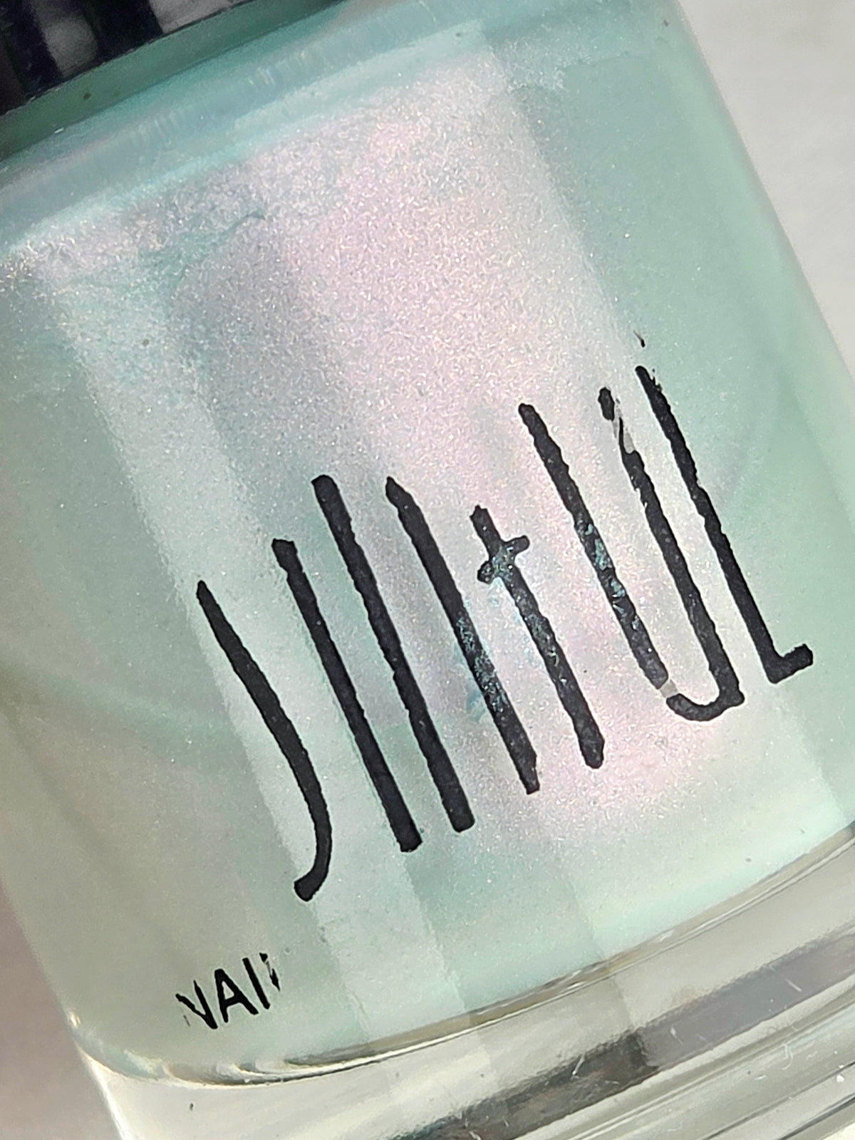 Vintage Sinful Colors #223 Nail Polish Soft Mink / Soft Pink Label Variation Aqua Pink Orange Shimmer