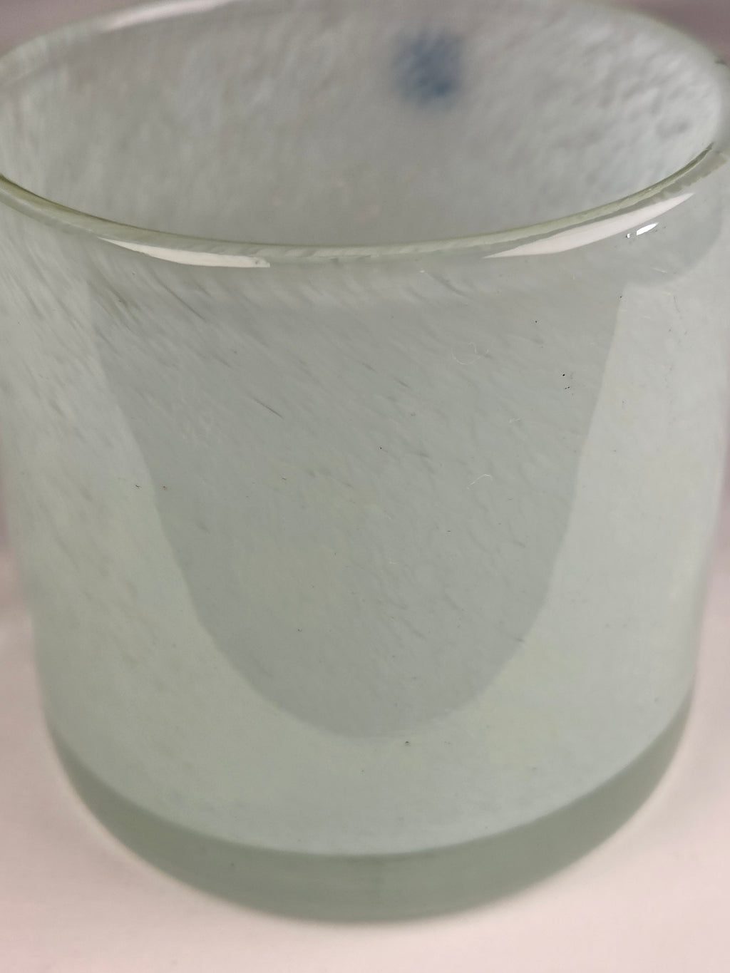 Vintage Hadeland Norway Light Dage Green Cased Art Glass Vase Votive Holder