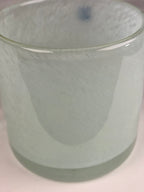 Vintage Hadeland Norway Light Dage Green Cased Art Glass Vase Votive Holder