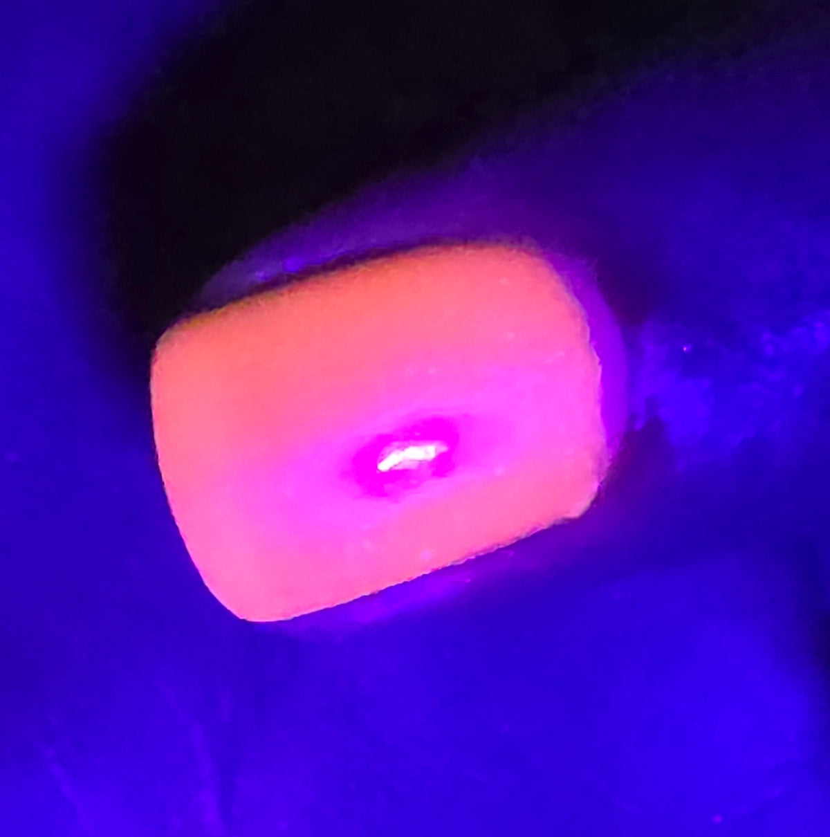 Arcflare - Neon Orange Glow in the Dark Nail Polish | Blue Violet Shimmer UV Reactive Handmade Indie Lacquer | Liquid Krystal Co.