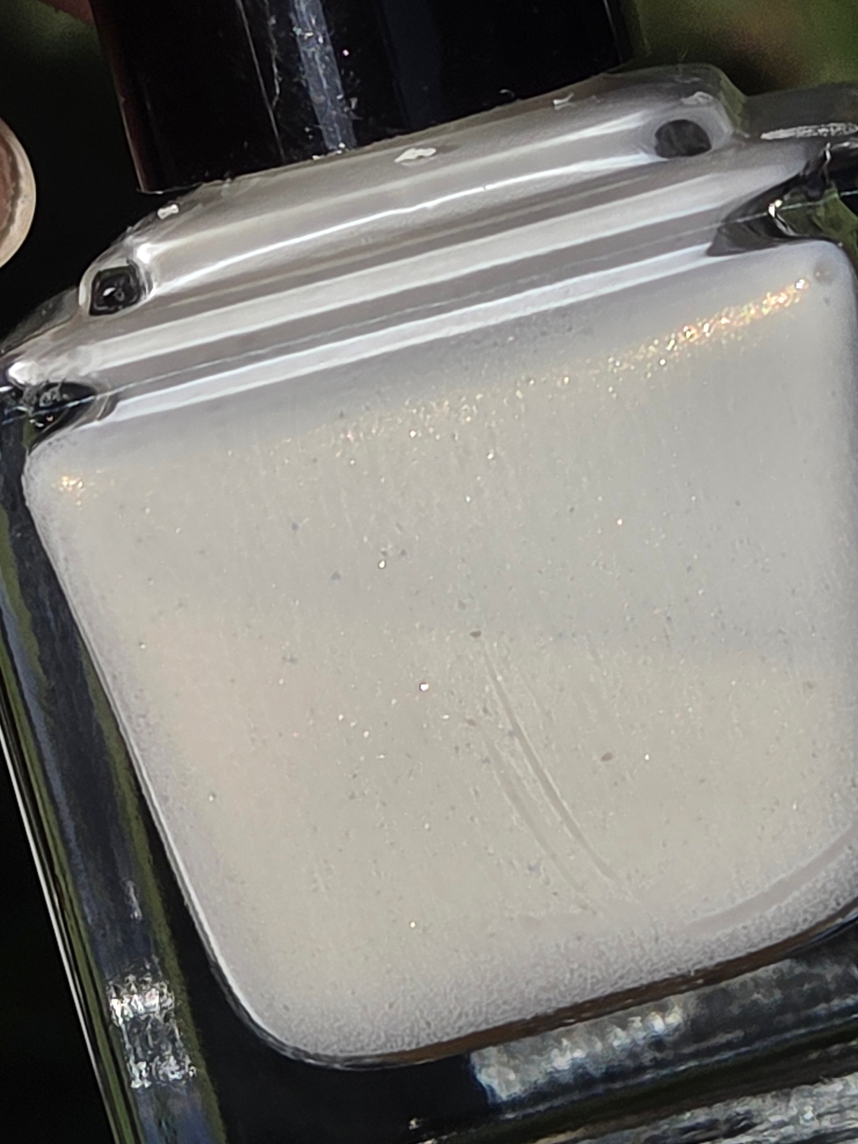 Gilded Dove Ivory Gold Shimmer Nail Polish Prototype | Liquid Krystal Co.