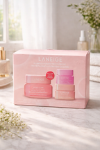 Laneige Plump & Hydrate Skincare Trio – Lip Sleeping Mask Set | K-Beauty Hydration Minis nightime skincare gift set