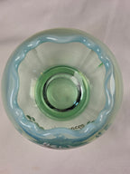Fenton Green Opalescent Coca-Cola Gibson Girl Hand-Painted Rose Bowl