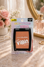 L.A. Colors Just Vibin Blush C37386 Peach Coral Powder Blush Cruelty Free Makeup vintage inspired blush color